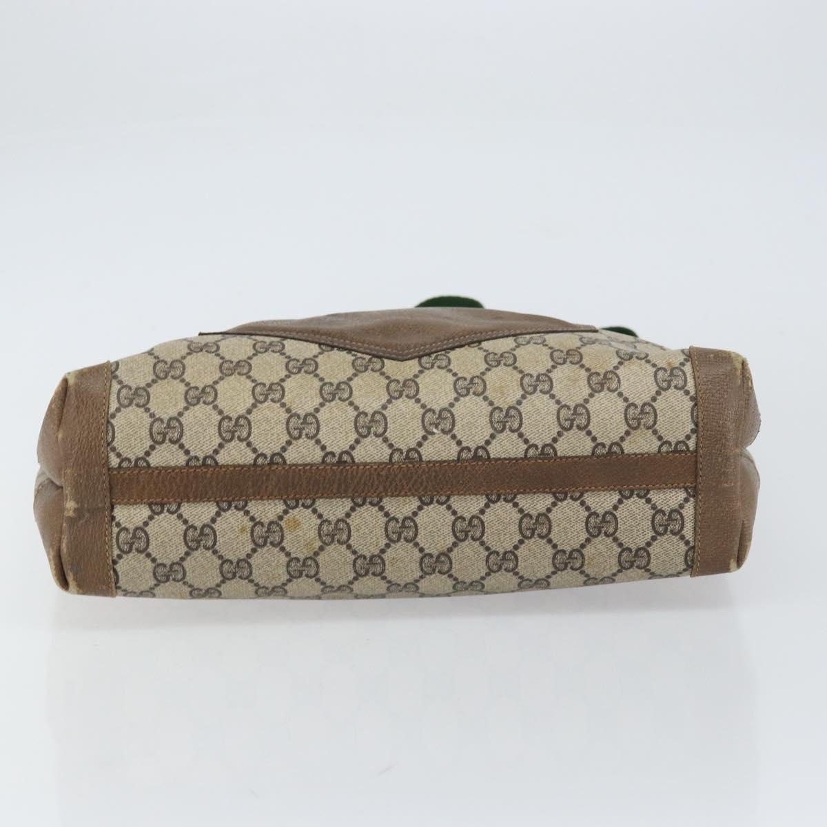 GUCCI GG Supreme Web Sherry Line Tote Bag PVC Beige Red Auth ep12381