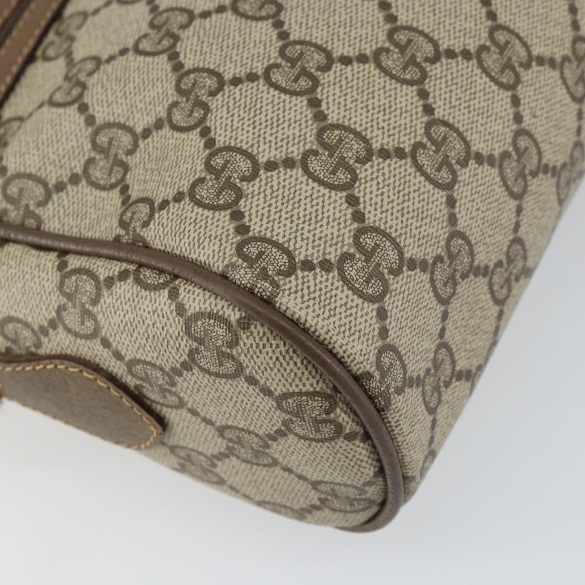 GUCCI GG Supreme Web Sherry Line Bag PVC Beige Gold 56 02 088 Auth ep12386