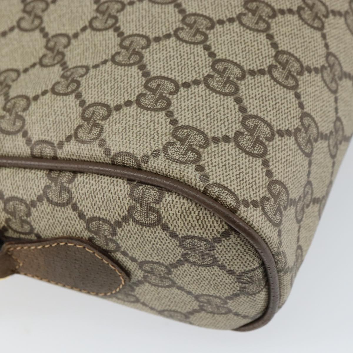 GUCCI GG Supreme Web Sherry Line Bag PVC Beige Gold 56 02 088 Auth ep12386