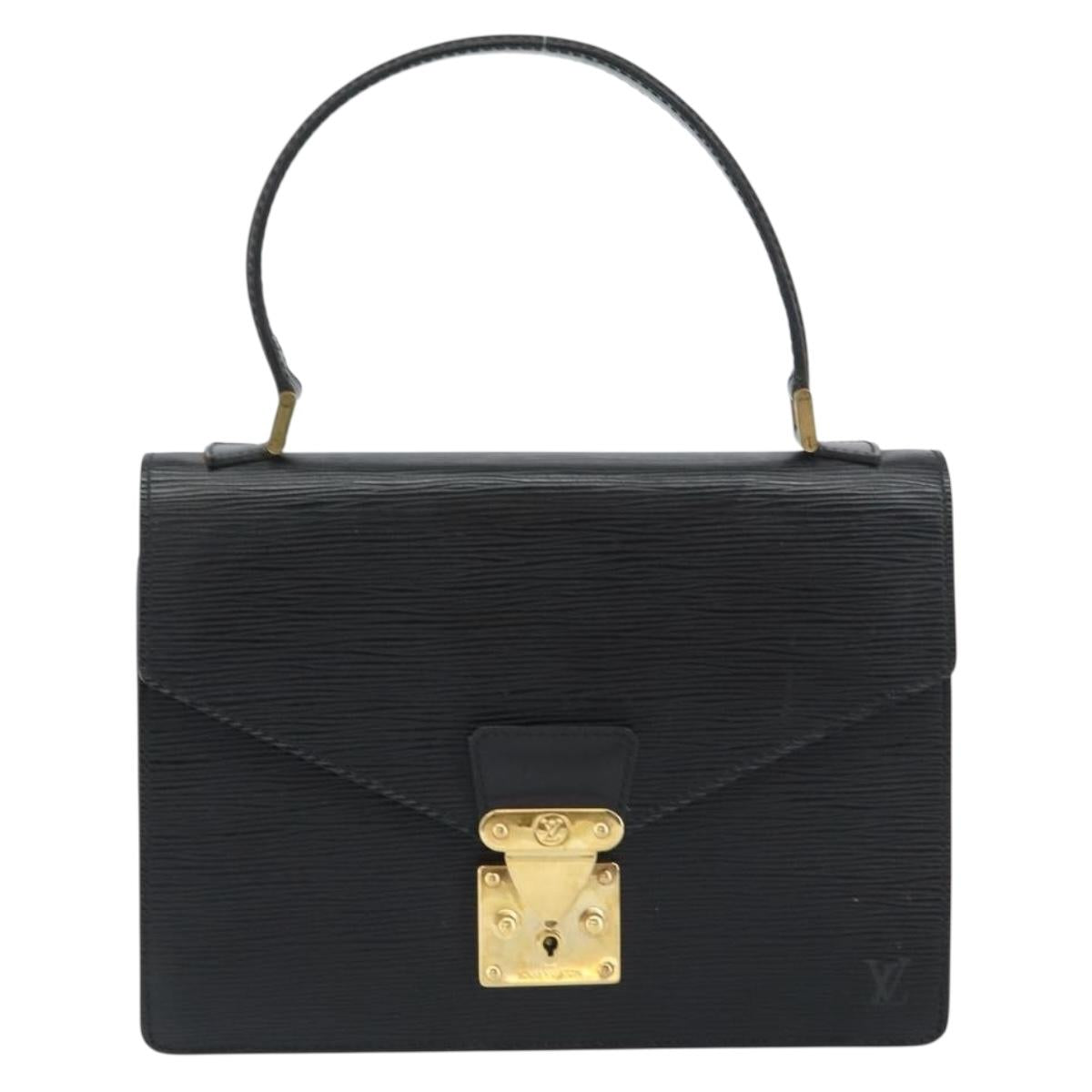 LOUIS VUITTON Epi Concorde Hand Bag Black M52132 LV Auth ep12387