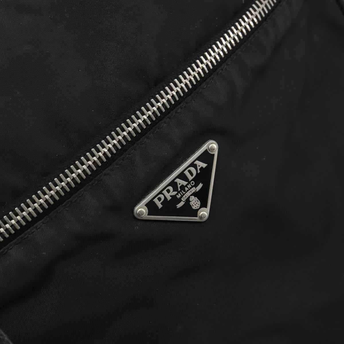 PRADA Shoulder Bag Nylon Silver Black Auth ep12391