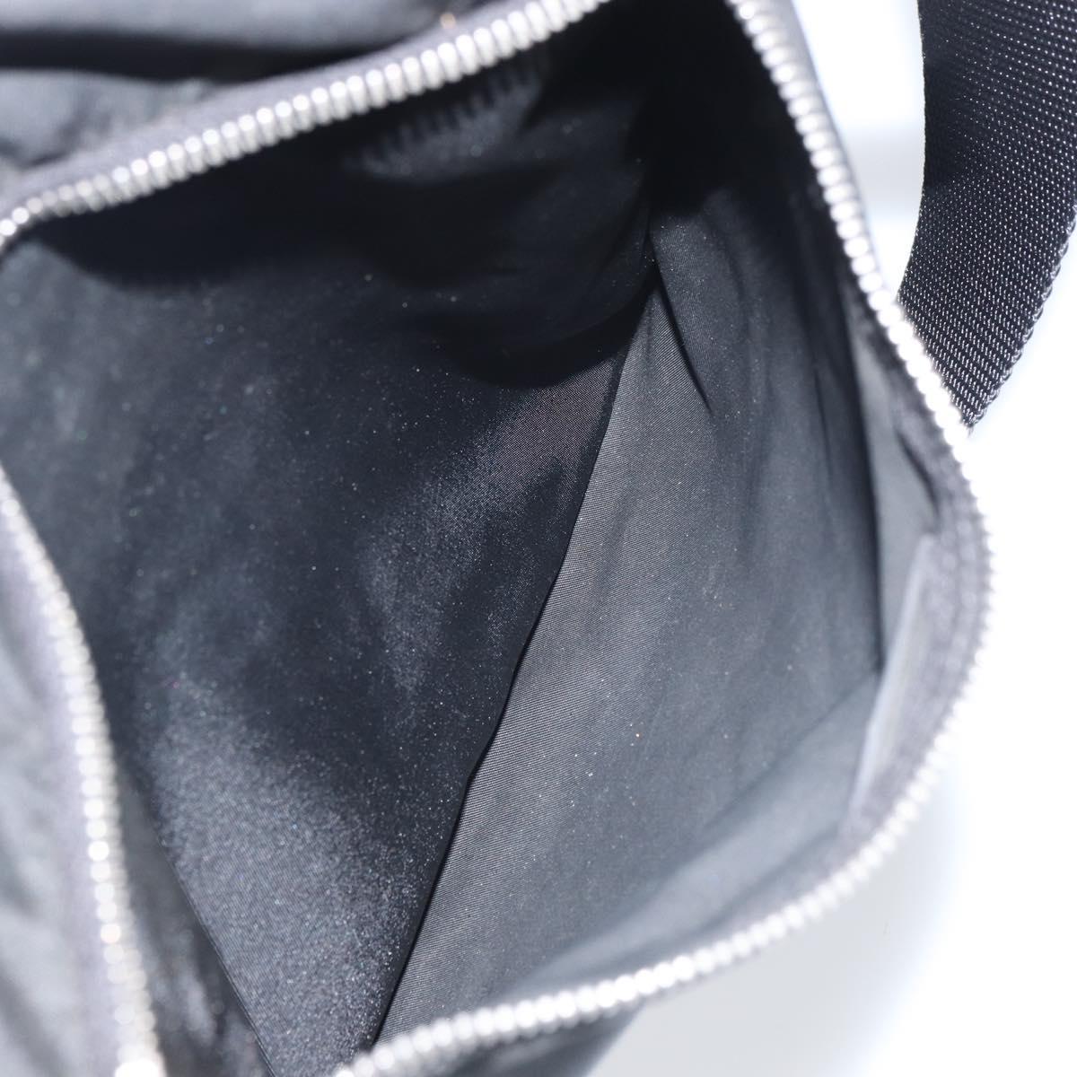 PRADA Shoulder Bag Nylon Silver Black Auth ep12391
