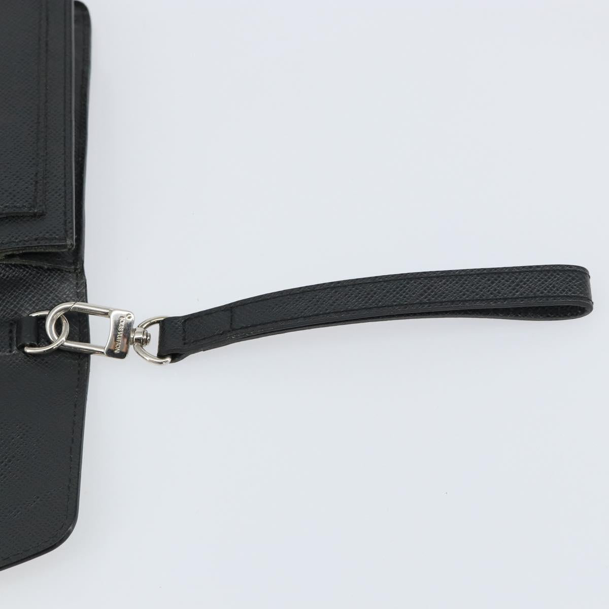 LOUIS VUITTON Taiga Belair Clutch Bag Ardoise M32592 LV Auth ep12406