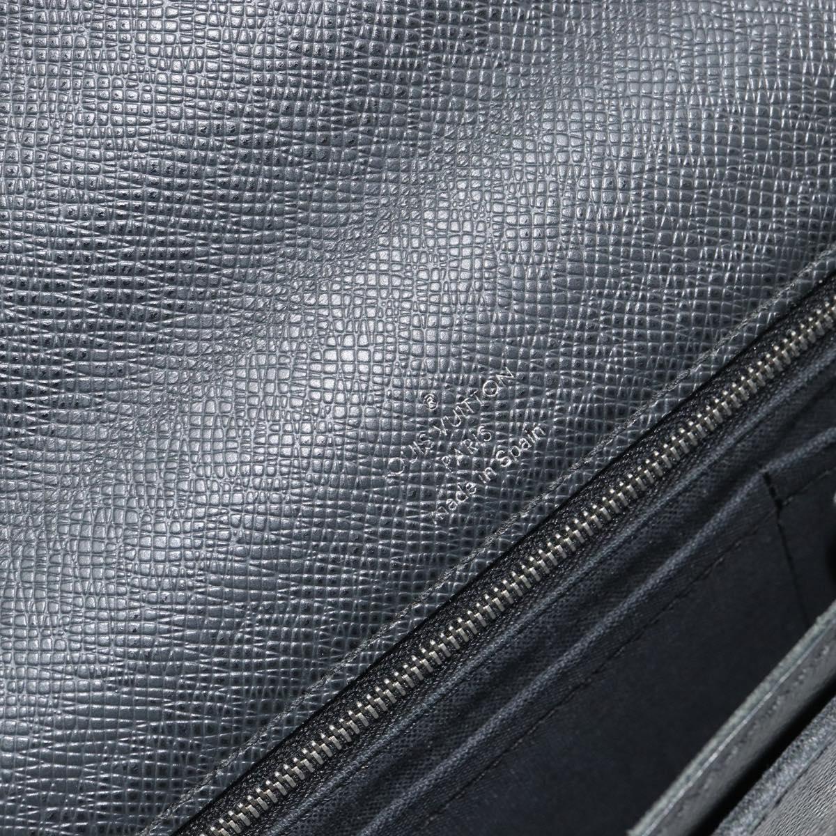 LOUIS VUITTON Taiga Belair Clutch Bag Ardoise M32592 LV Auth ep12406