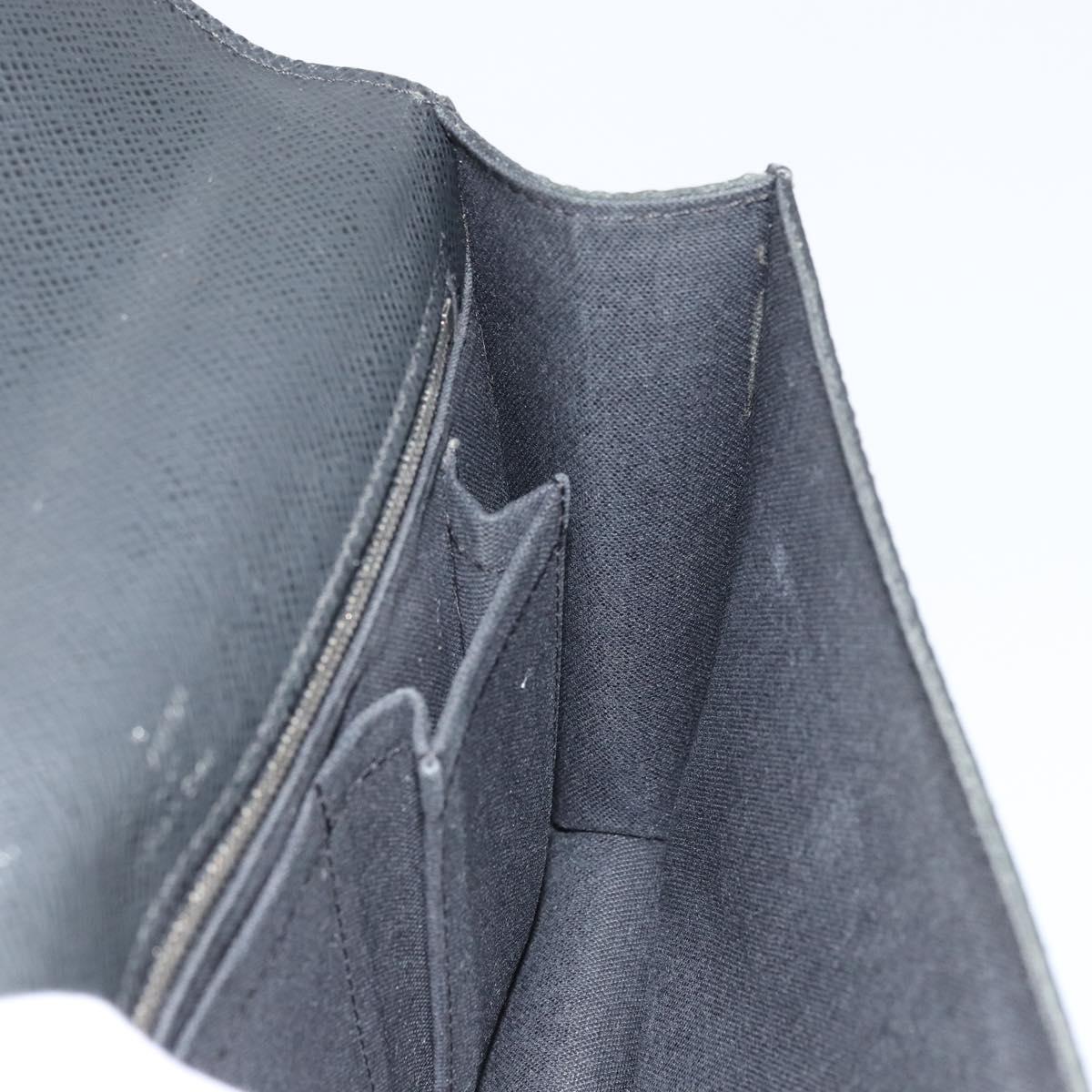 LOUIS VUITTON Taiga Belair Clutch Bag Ardoise M32592 LV Auth ep12406