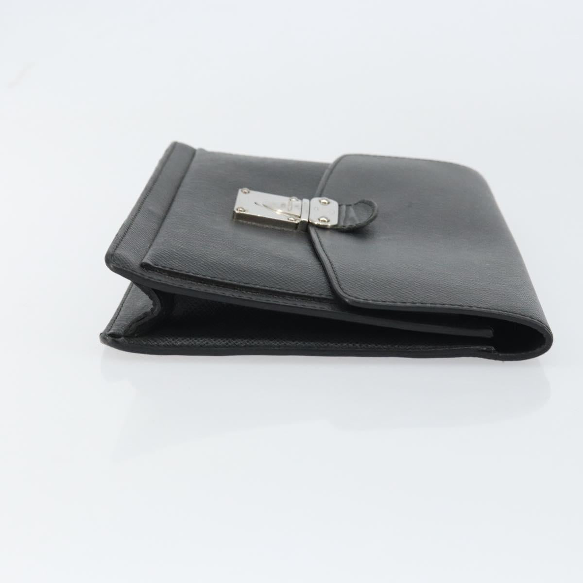 LOUIS VUITTON Taiga Belair Clutch Bag Ardoise M32592 LV Auth ep12406