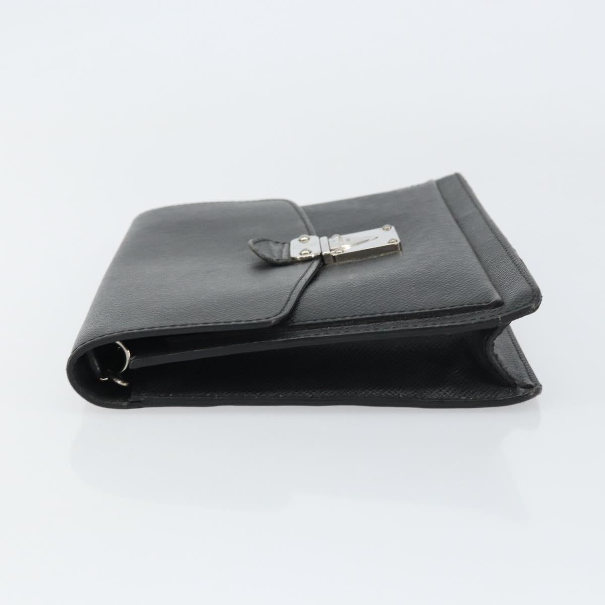 LOUIS VUITTON Taiga Belair Clutch Bag Ardoise M32592 LV Auth ep12406