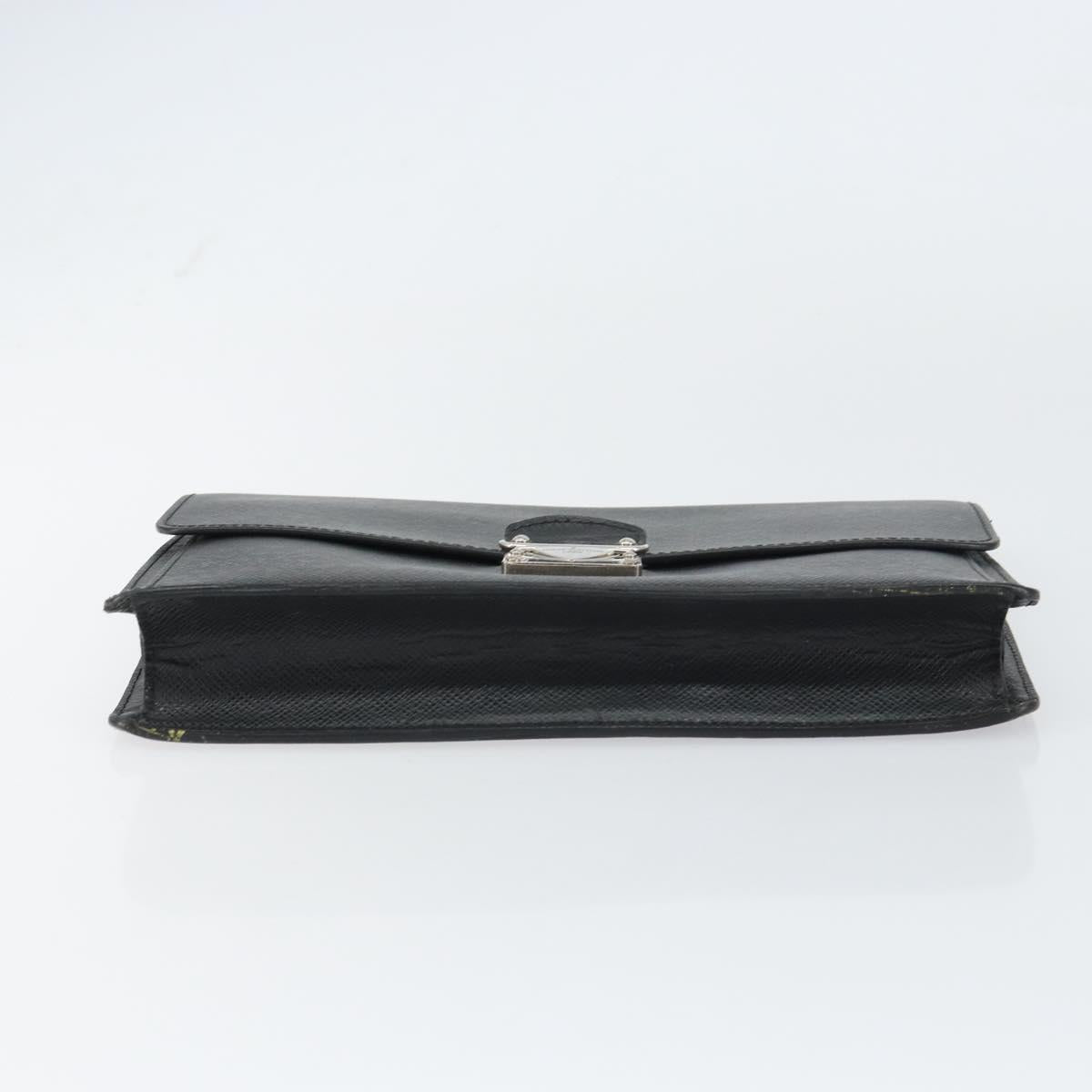LOUIS VUITTON Taiga Belair Clutch Bag Ardoise M32592 LV Auth ep12406