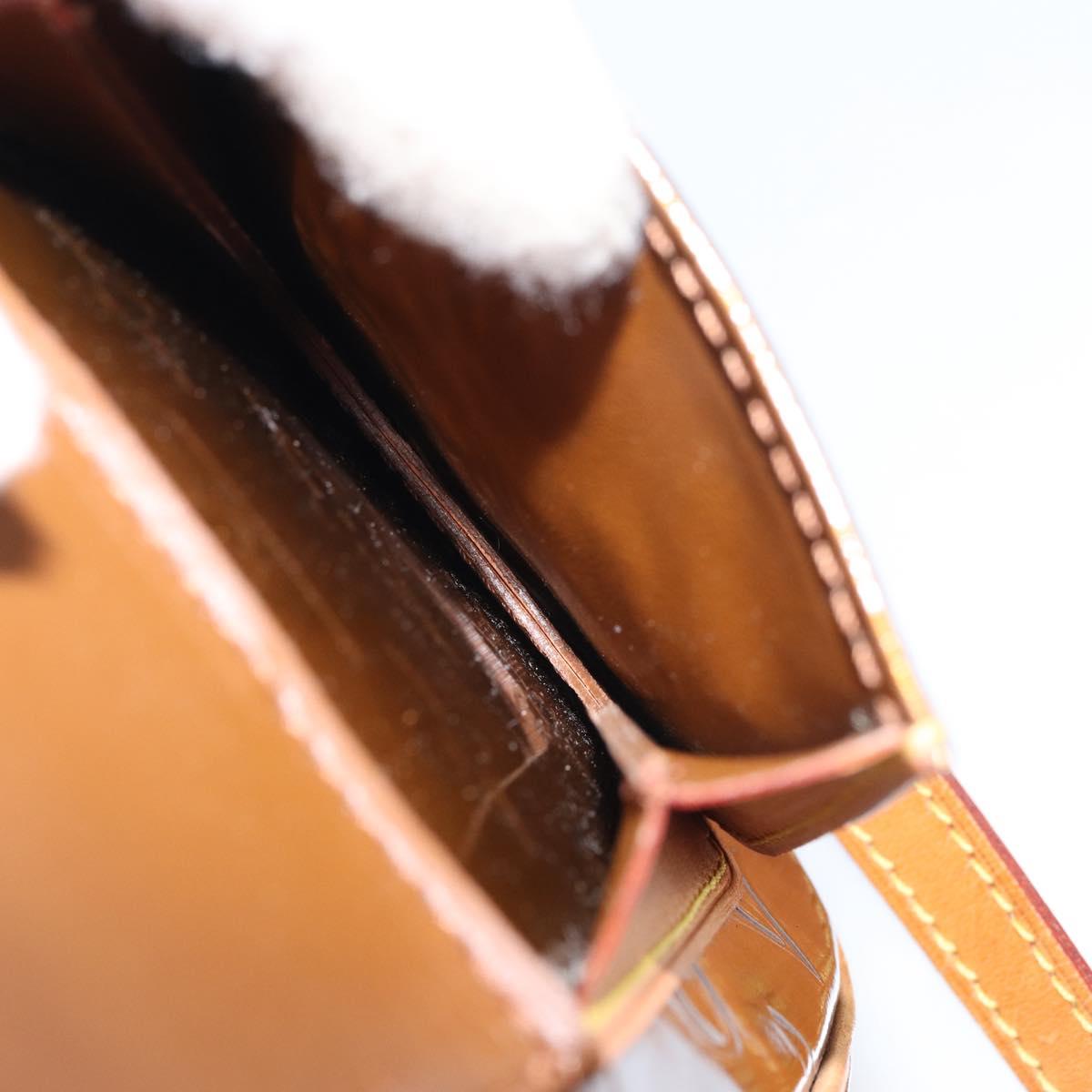 LOUIS VUITTON Monogram Vernis Christie PM Bag Bronze M91111 Auth ep12411