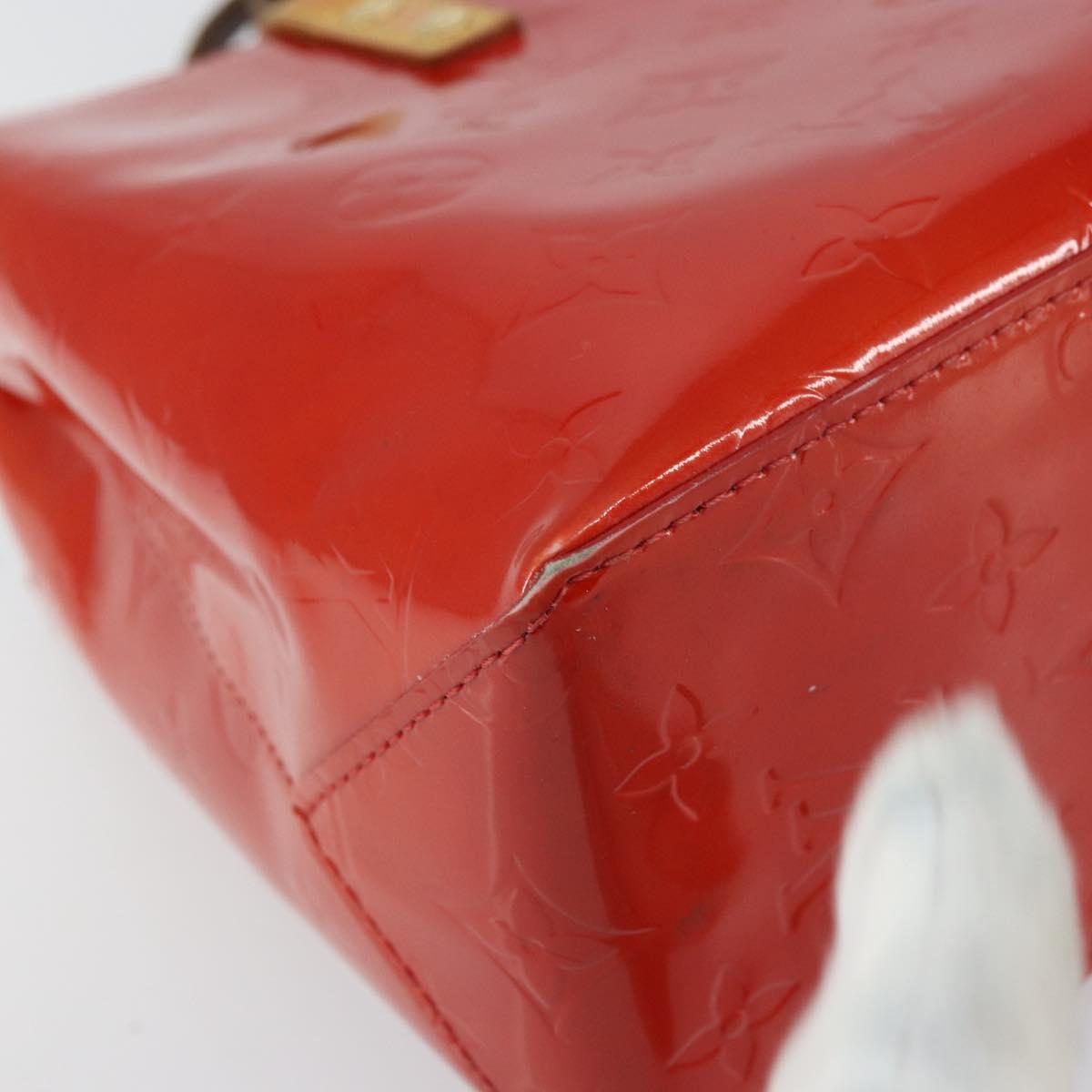LOUIS VUITTON Monogram Vernis Reade PM Hand Bag Red Rouge M91088 LV Auth ep12416