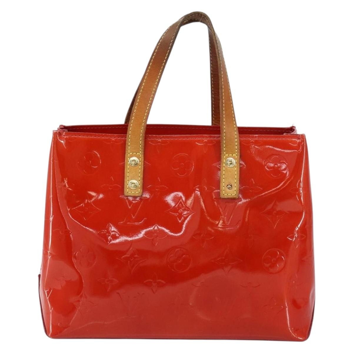 LOUIS VUITTON Monogram Vernis Reade PM Hand Bag Red Rouge M91088 LV Auth ep12416