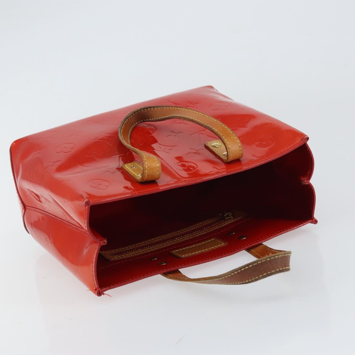 LOUIS VUITTON Monogram Vernis Reade PM Hand Bag Red Rouge M91088 LV Auth ep12416