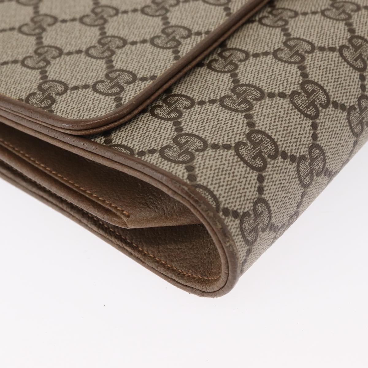 GUCCI GG Supreme Shoulder Bag PVC Beige Gold 904 02 050 Auth ep12421