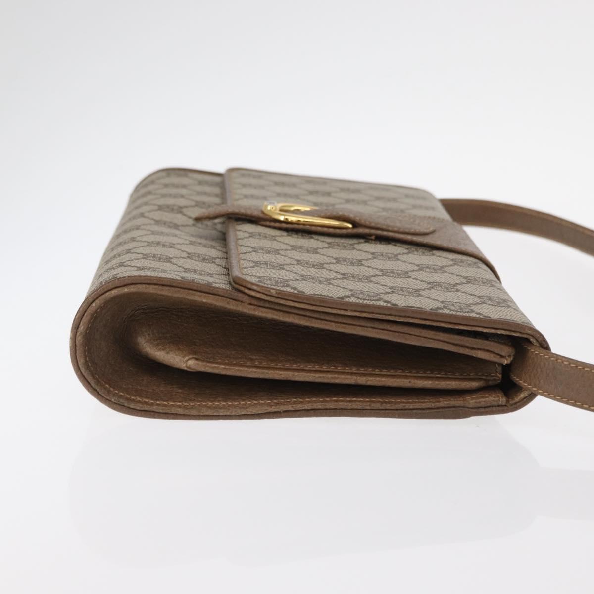 GUCCI GG Supreme Shoulder Bag PVC Beige Gold 904 02 050 Auth ep12421