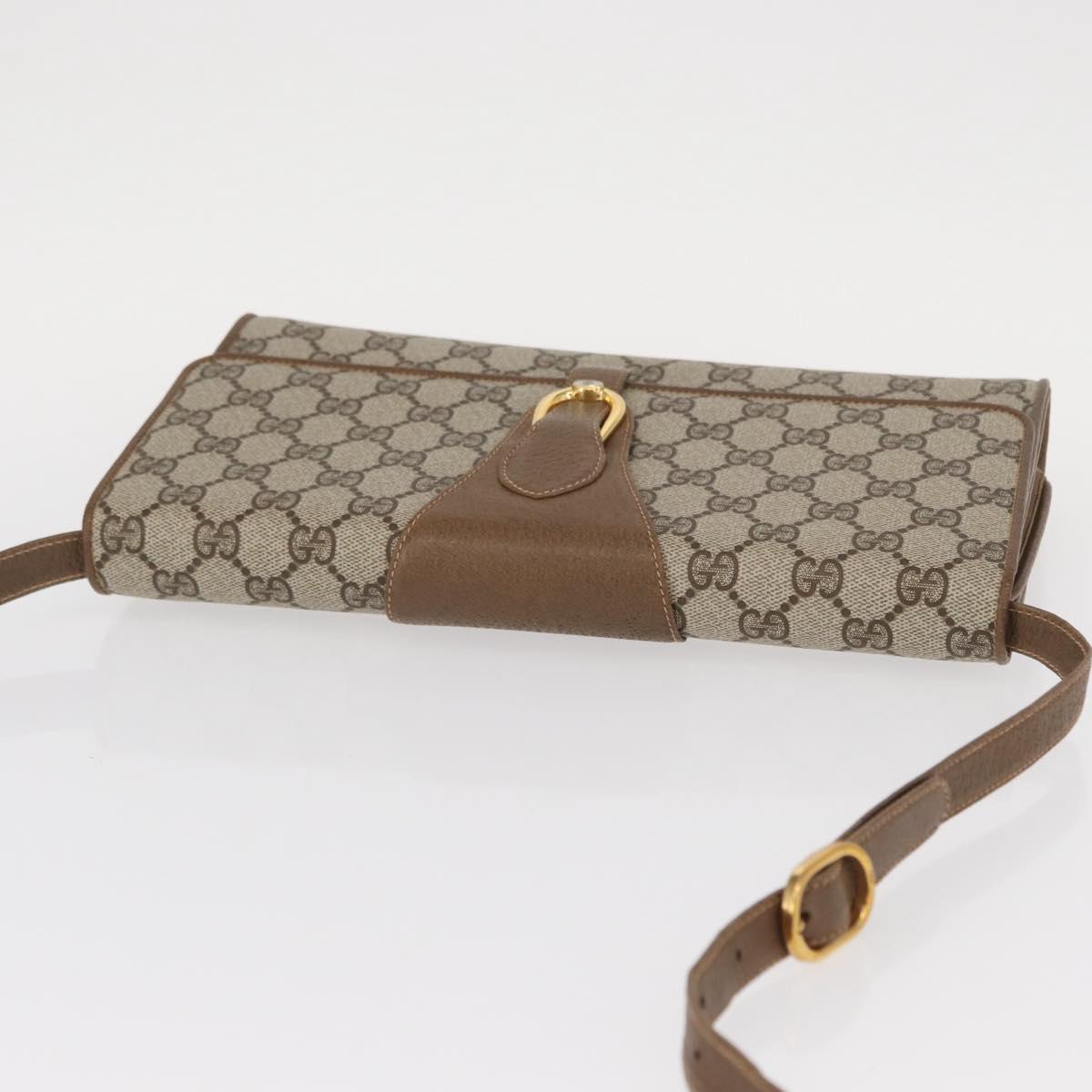 GUCCI GG Supreme Shoulder Bag PVC Beige Gold 904 02 050 Auth ep12421