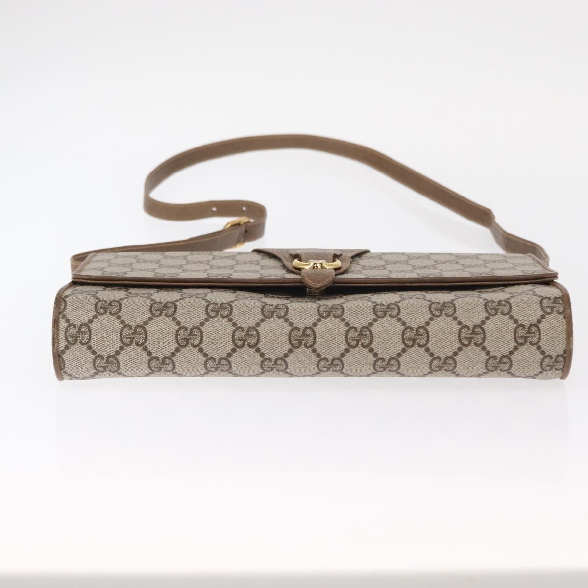 GUCCI GG Supreme Shoulder Bag PVC Beige Gold 904 02 050 Auth ep12421