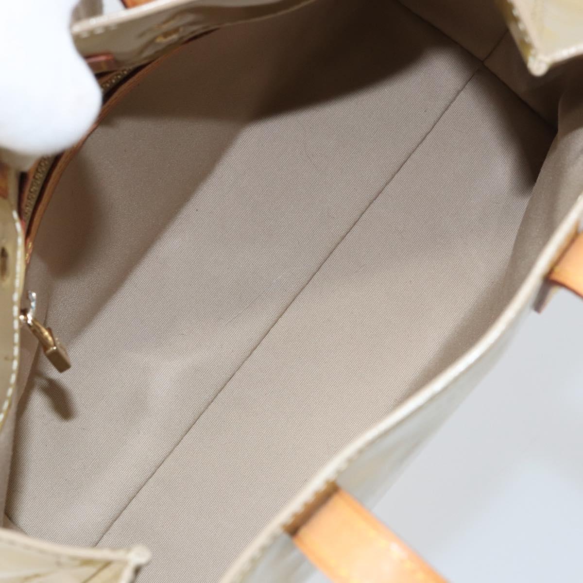 LOUIS VUITTON Monogram Vernis Reade PM Hand Bag Beige M91334 LV Auth ep12426