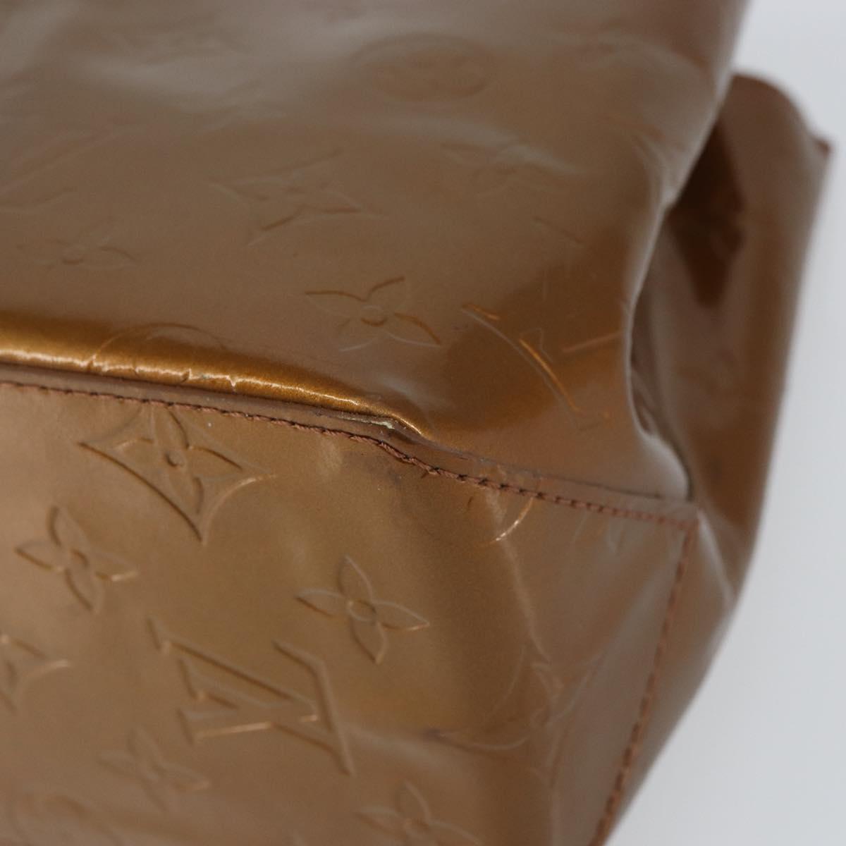 LOUIS VUITTON Monogram Vernis Reade PM Hand Bag Bronze M91146 LV Auth ep12428