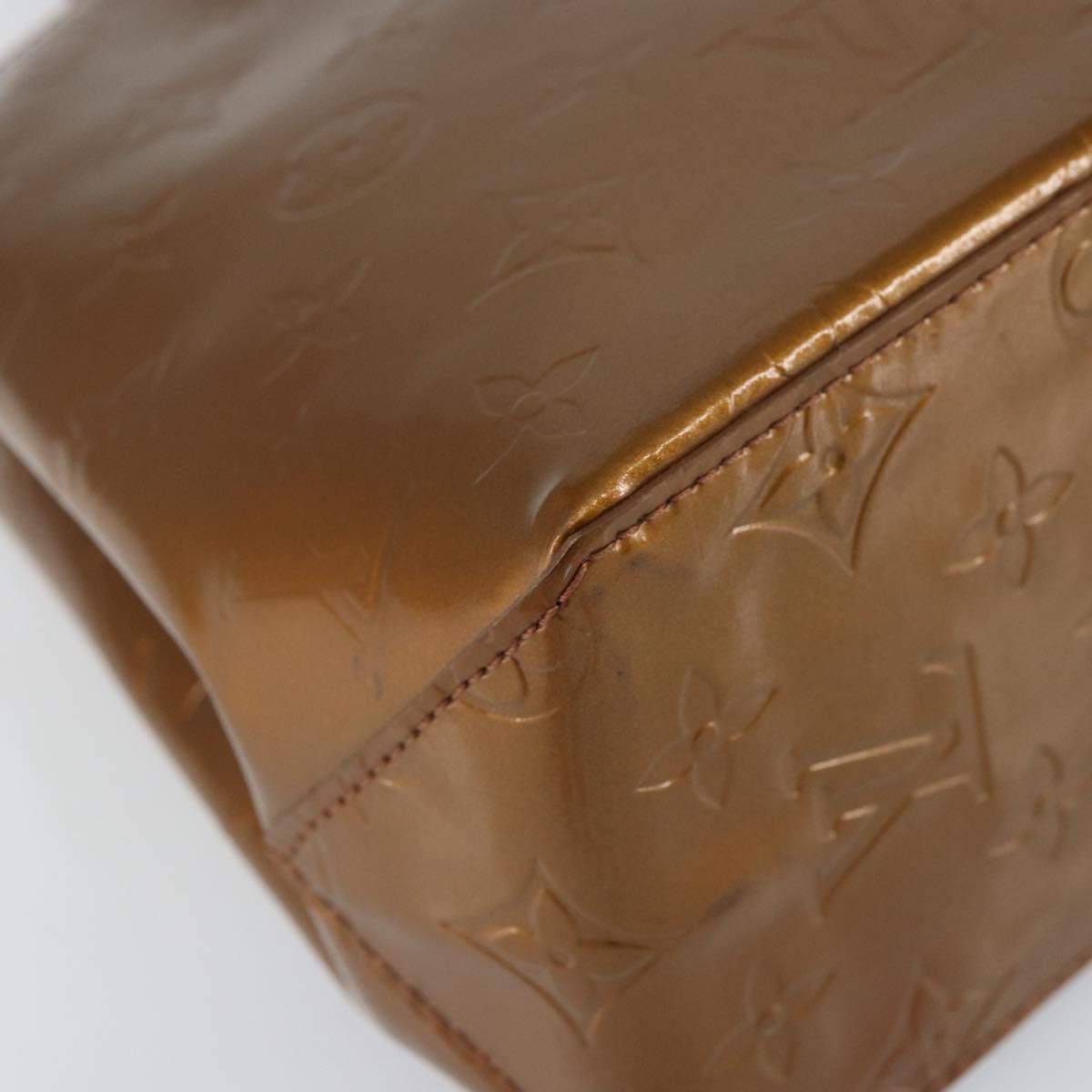 LOUIS VUITTON Monogram Vernis Reade PM Hand Bag Bronze M91146 LV Auth ep12428