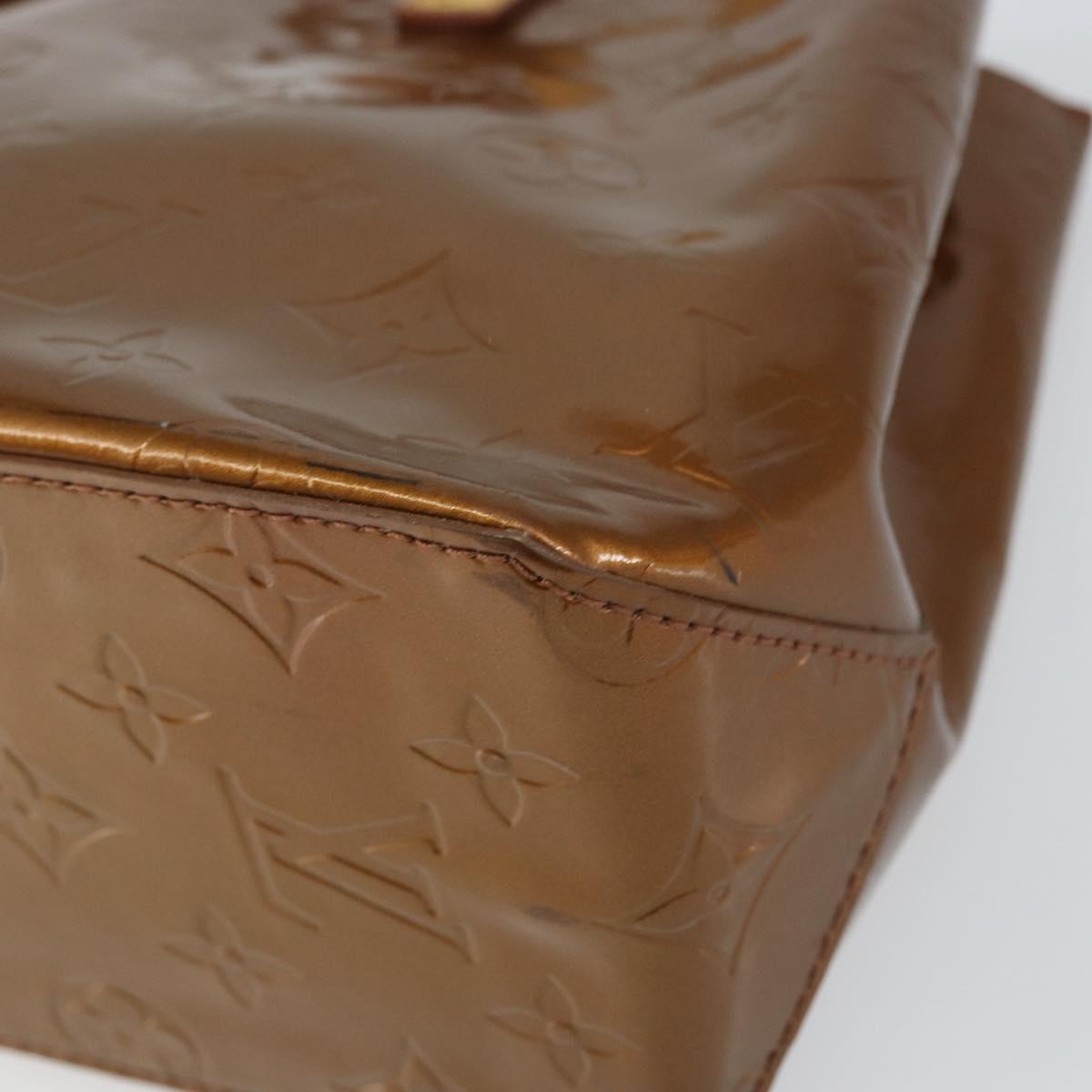 LOUIS VUITTON Monogram Vernis Reade PM Hand Bag Bronze M91146 LV Auth ep12428