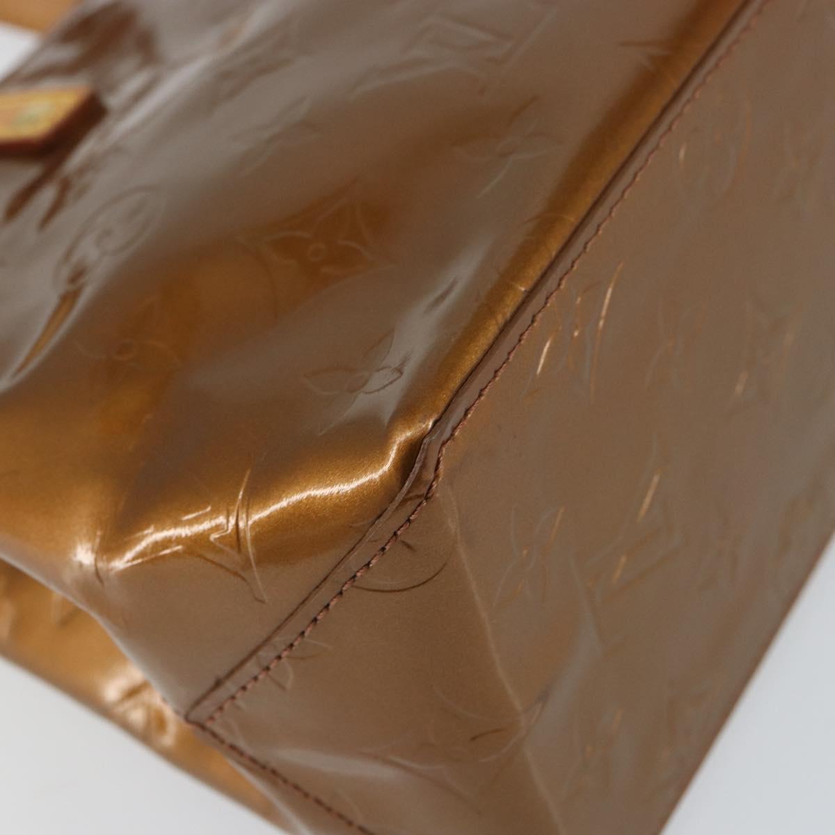 LOUIS VUITTON Monogram Vernis Reade PM Hand Bag Bronze M91146 LV Auth ep12428