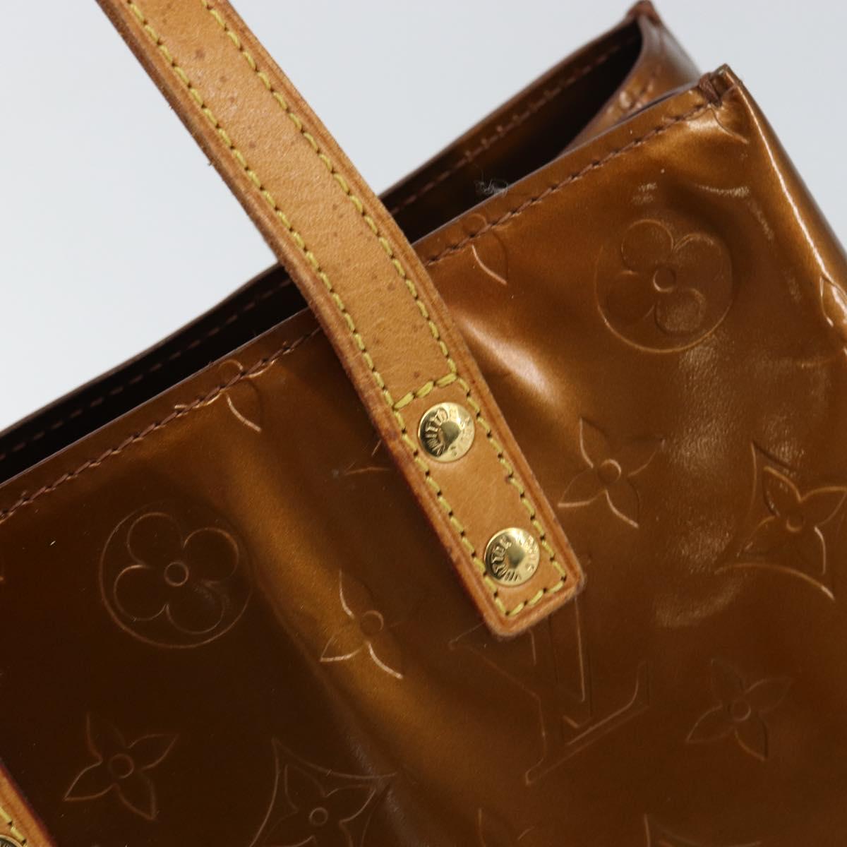 LOUIS VUITTON Monogram Vernis Reade PM Hand Bag Bronze M91146 LV Auth ep12428