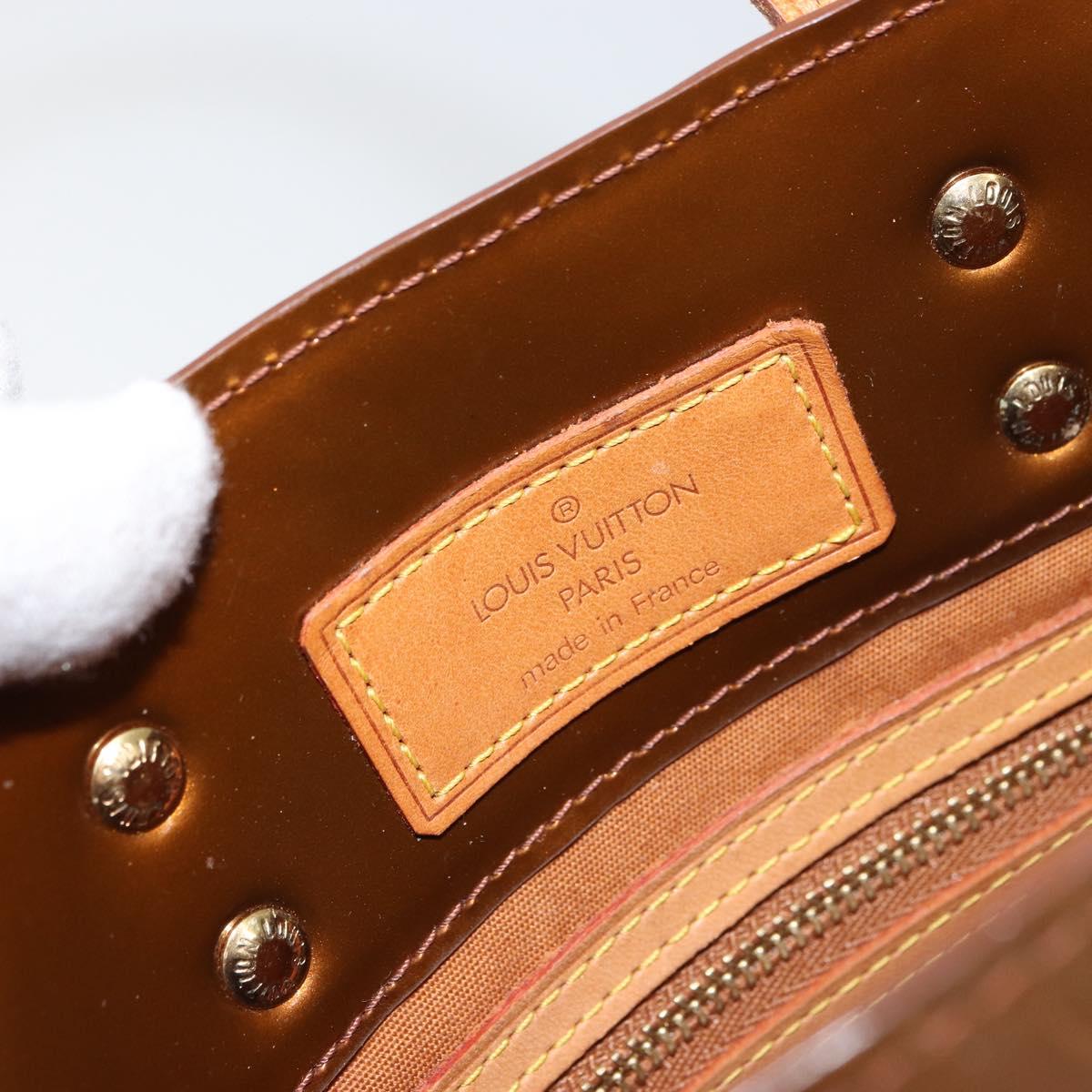 LOUIS VUITTON Monogram Vernis Reade PM Hand Bag Bronze M91146 LV Auth ep12428