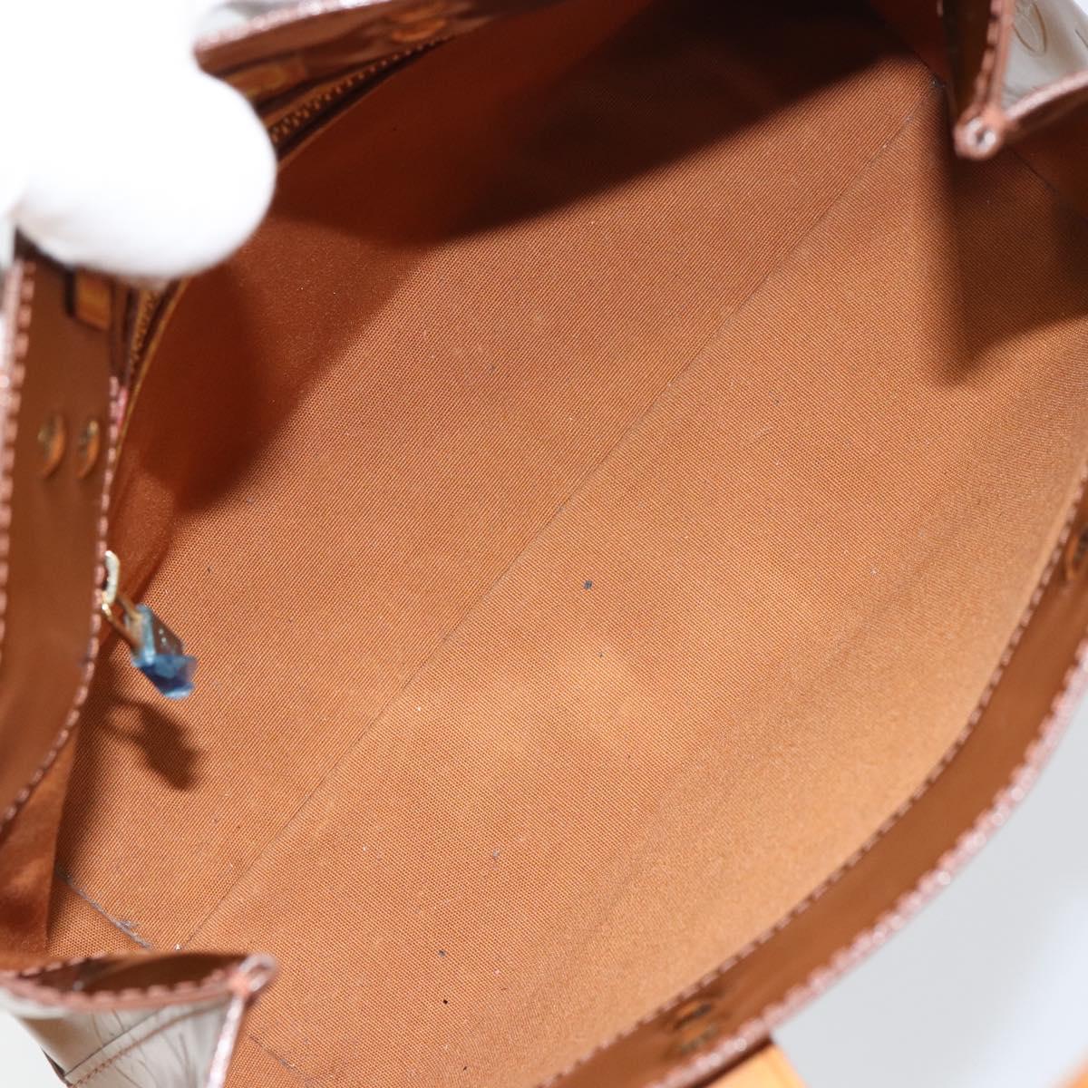 LOUIS VUITTON Monogram Vernis Reade PM Hand Bag Bronze M91146 LV Auth ep12428