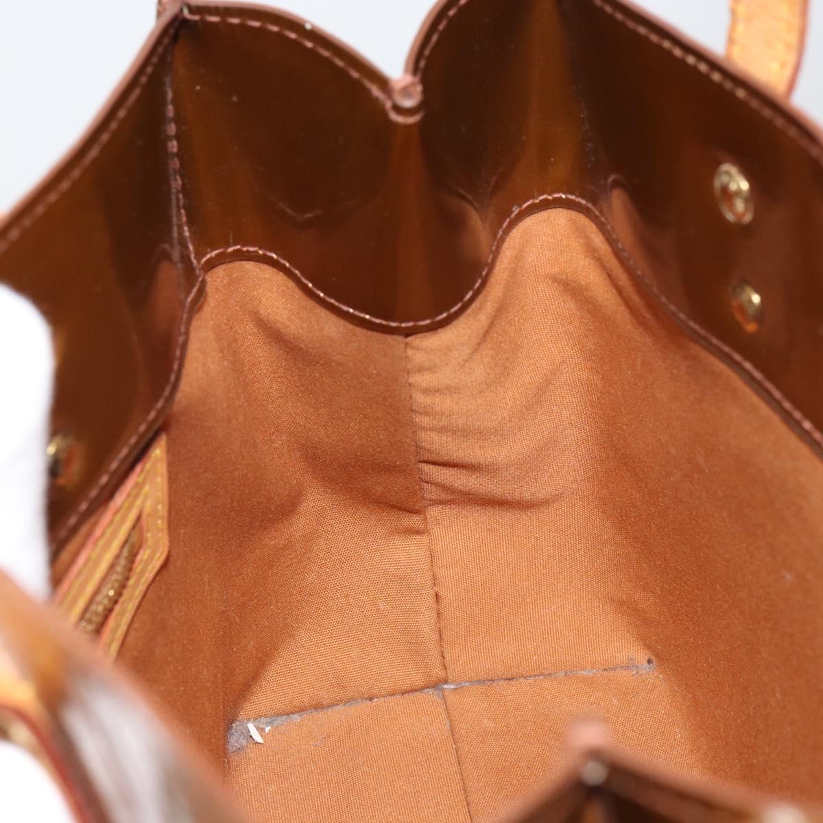 LOUIS VUITTON Monogram Vernis Reade PM Hand Bag Bronze M91146 LV Auth ep12428