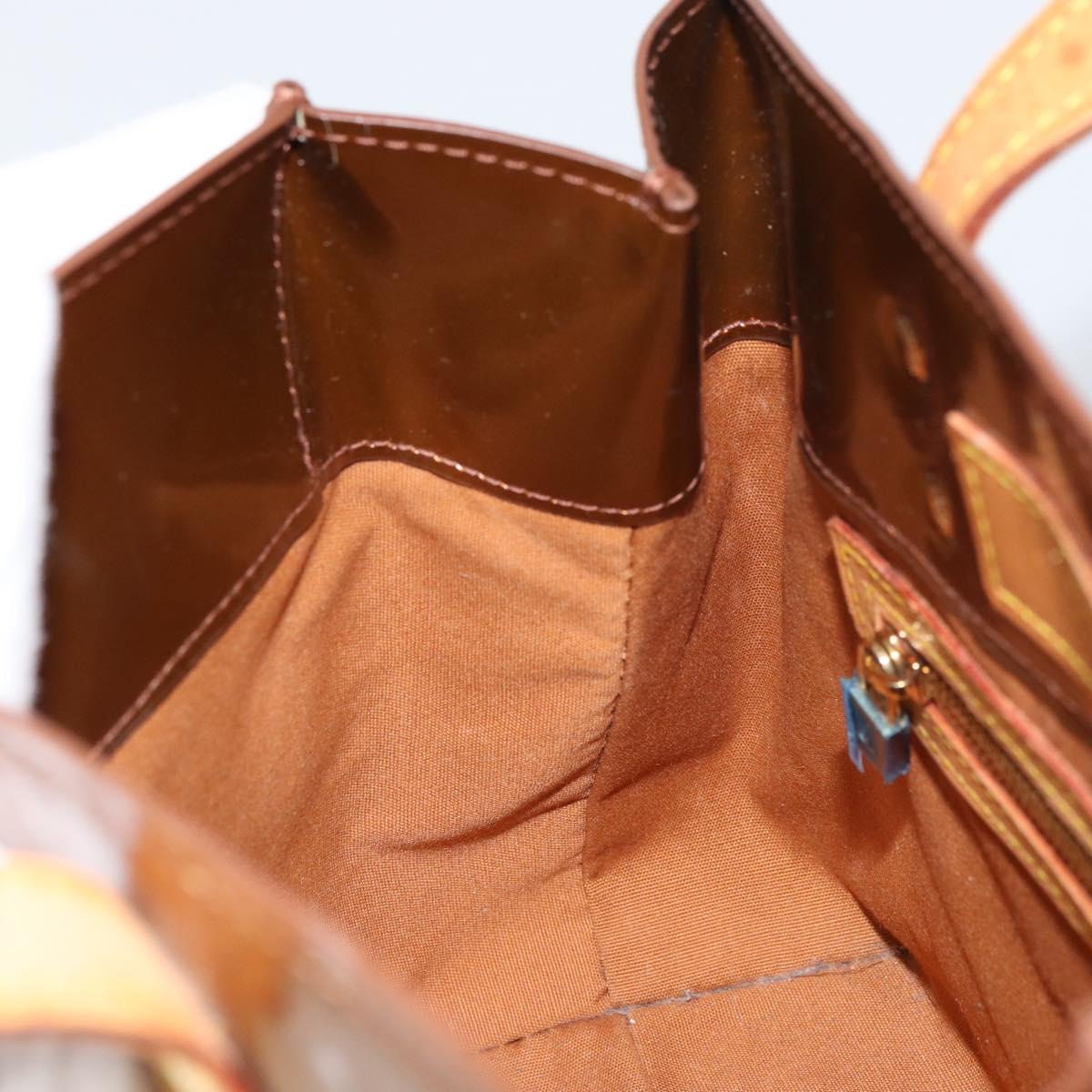 LOUIS VUITTON Monogram Vernis Reade PM Hand Bag Bronze M91146 LV Auth ep12428