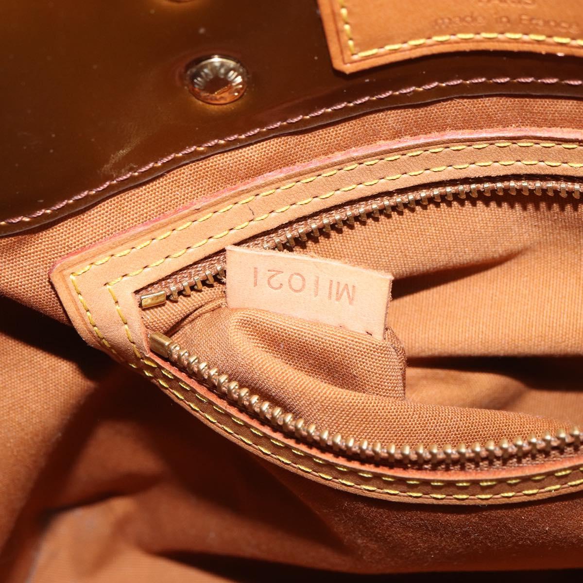 LOUIS VUITTON Monogram Vernis Reade PM Hand Bag Bronze M91146 LV Auth ep12428