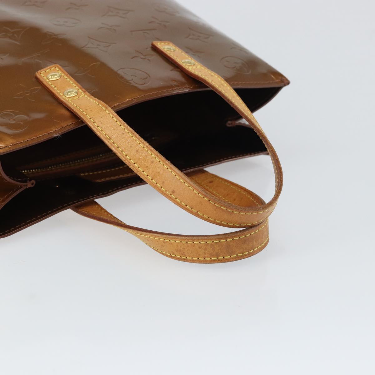 LOUIS VUITTON Monogram Vernis Reade PM Hand Bag Bronze M91146 LV Auth ep12428