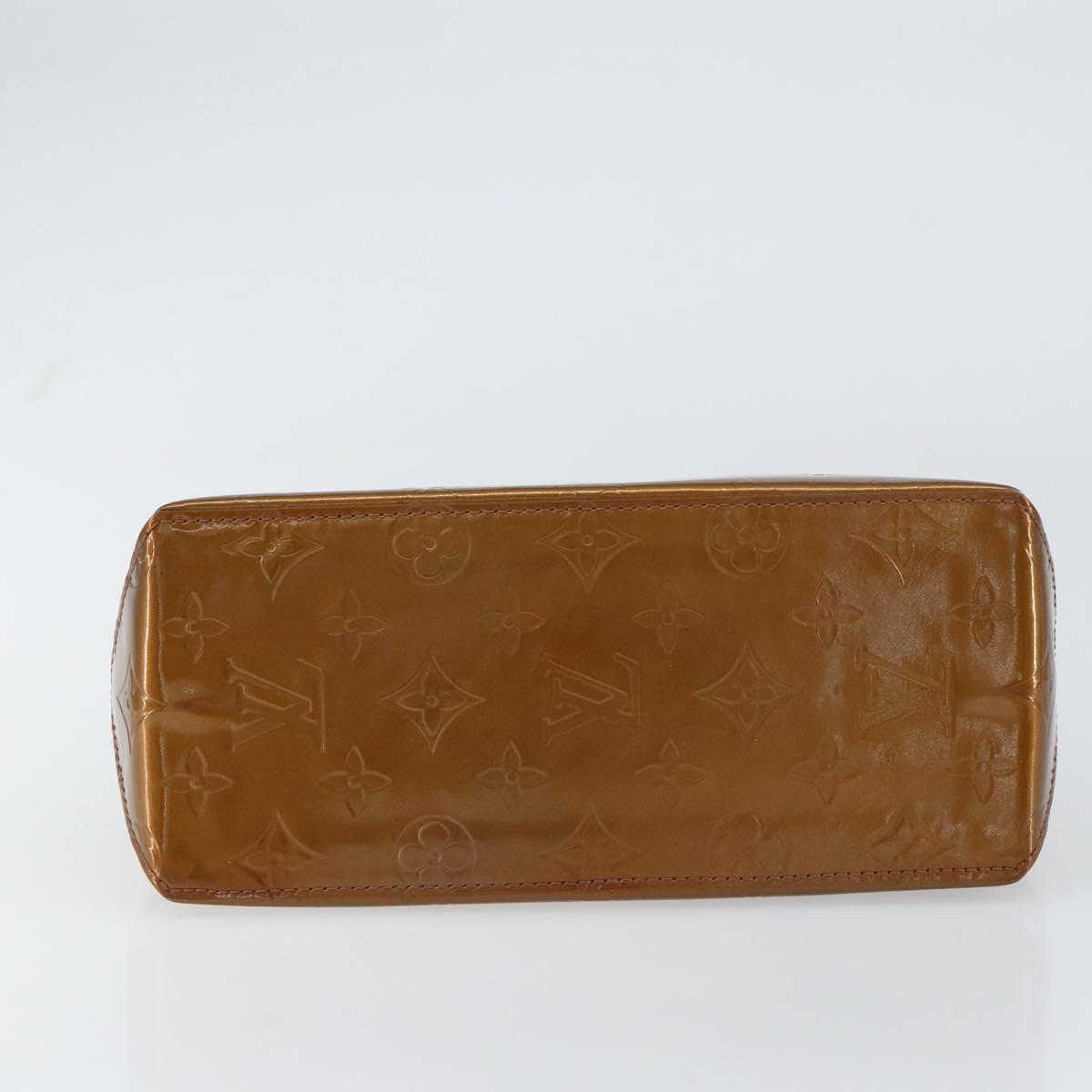LOUIS VUITTON Monogram Vernis Reade PM Hand Bag Bronze M91146 LV Auth ep12428