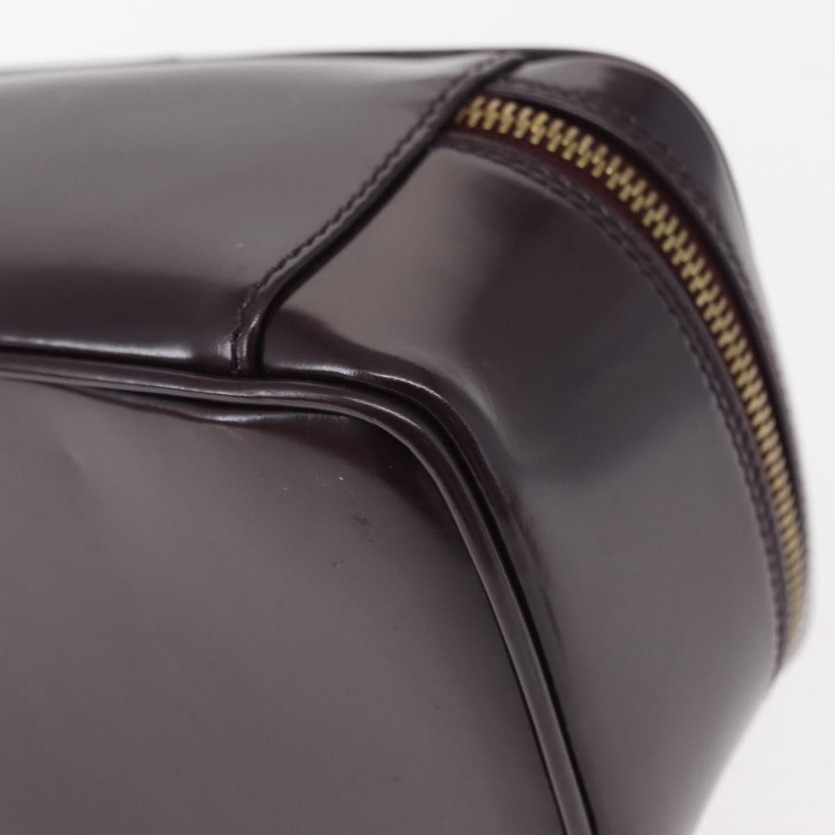 GUCCI Vanity Hand Bag Enamel Purple Gold 032 1956 0151 Auth ep12433