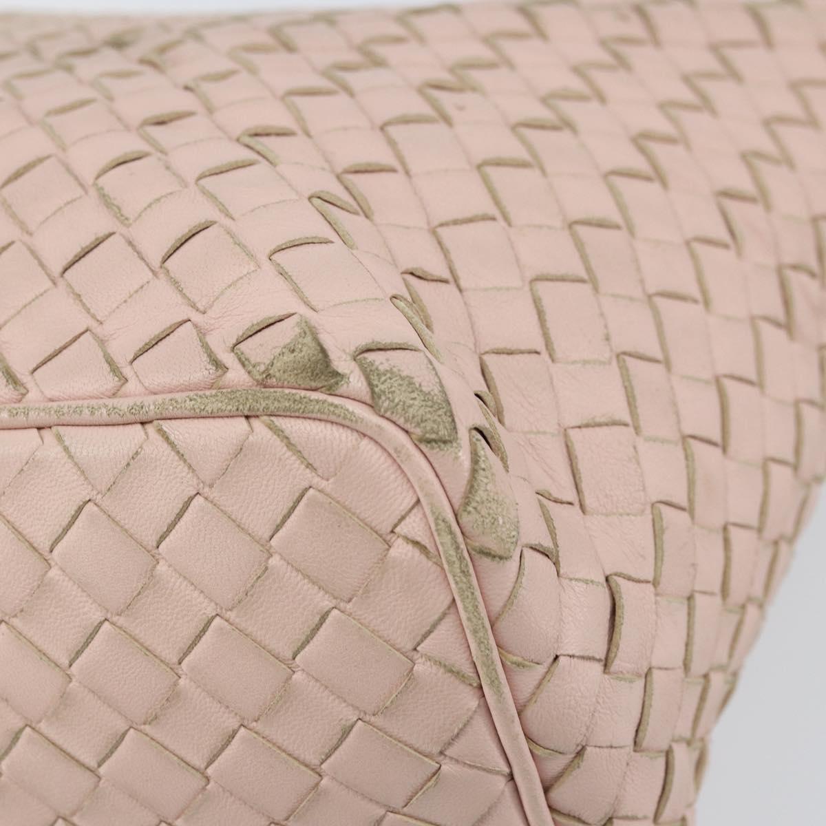 BOTTEGA VENETA INTRECCIATO Hand Bag Leather Pink Auth ep12436