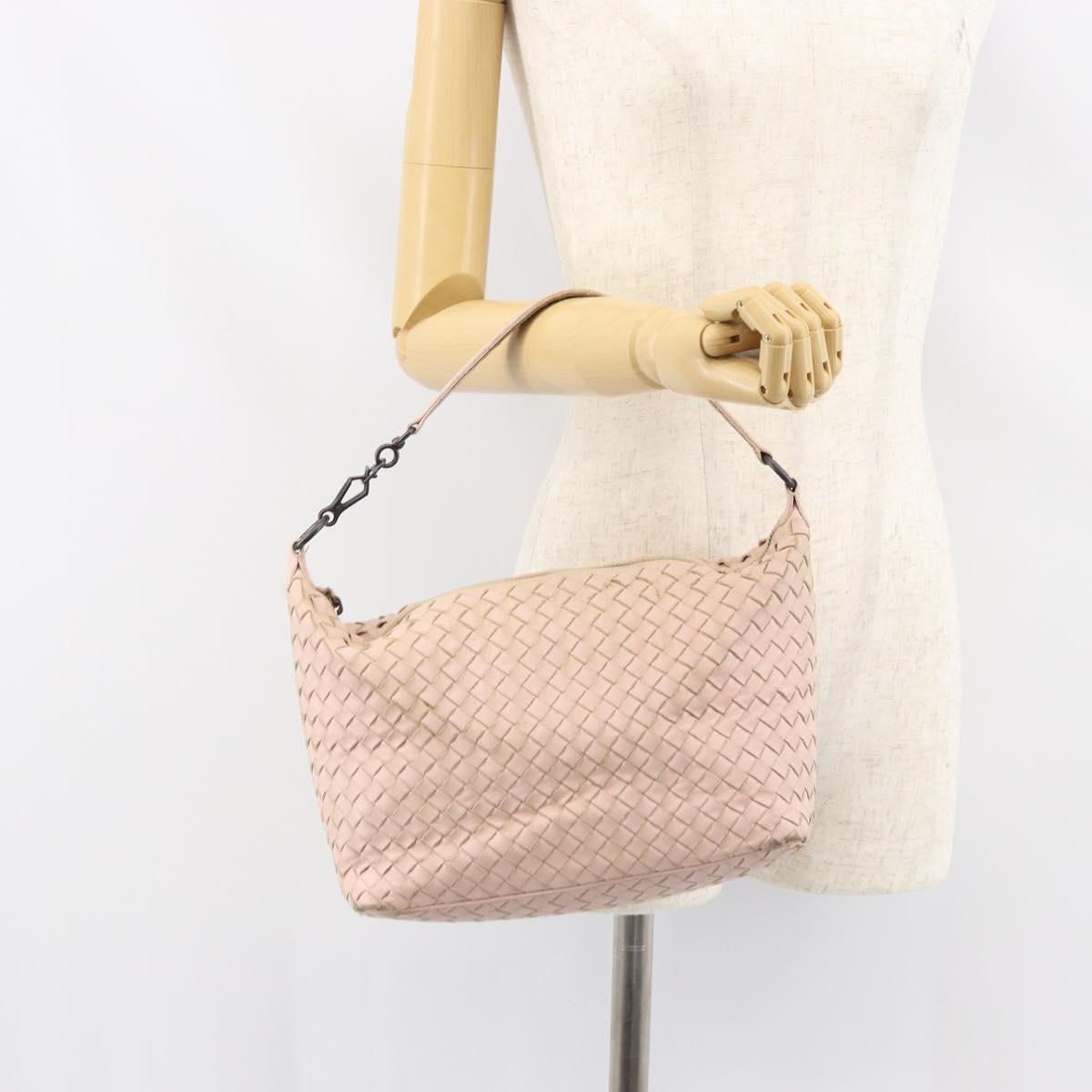 BOTTEGA VENETA INTRECCIATO Hand Bag Leather Pink Auth ep12436