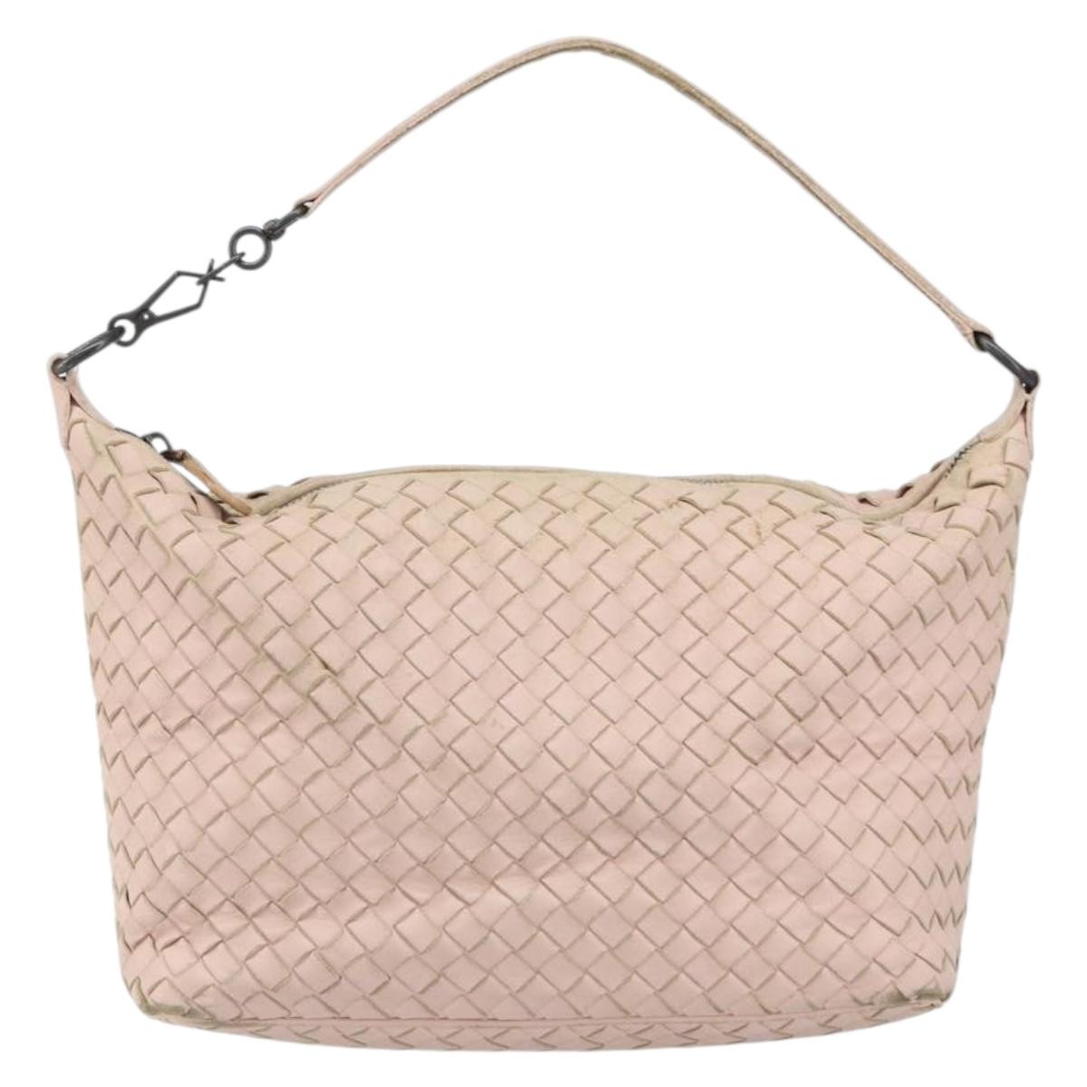 BOTTEGA VENETA INTRECCIATO Hand Bag Leather Pink Auth ep12436