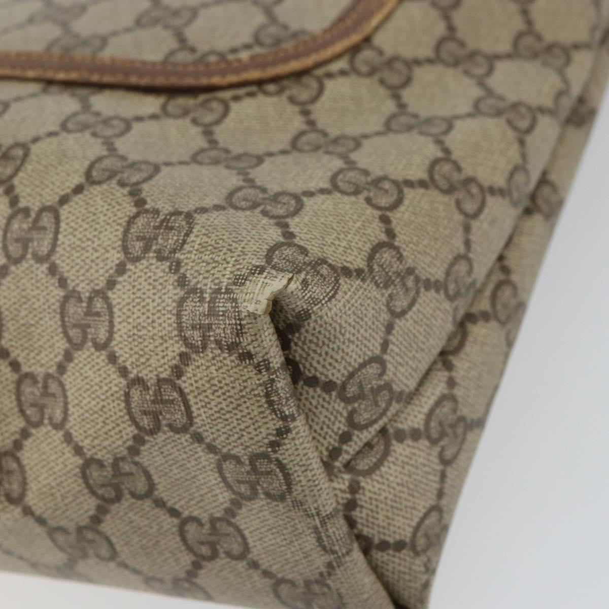 GUCCI GG Supreme Web Sherry Line Tote Bag PVC Beige Red 89 02 003 Auth ep12439