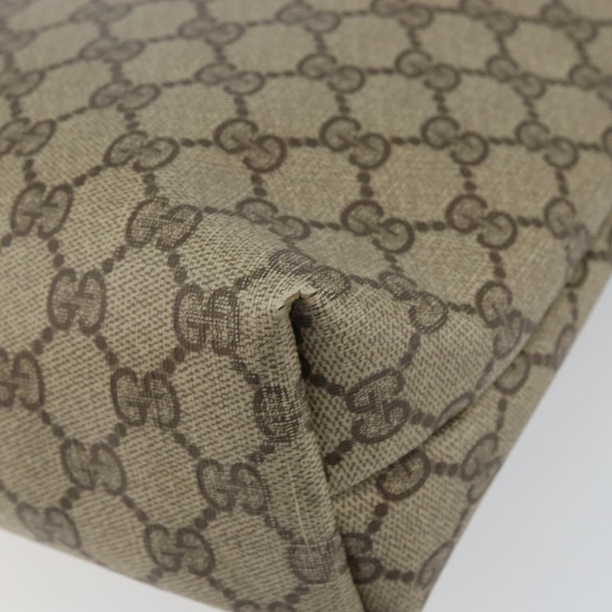 GUCCI GG Supreme Web Sherry Line Tote Bag PVC Beige Red 89 02 003 Auth ep12439