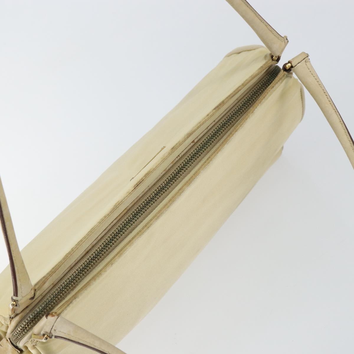 PRADA Shoulder Bag Nylon Beige Gold Auth ep12445