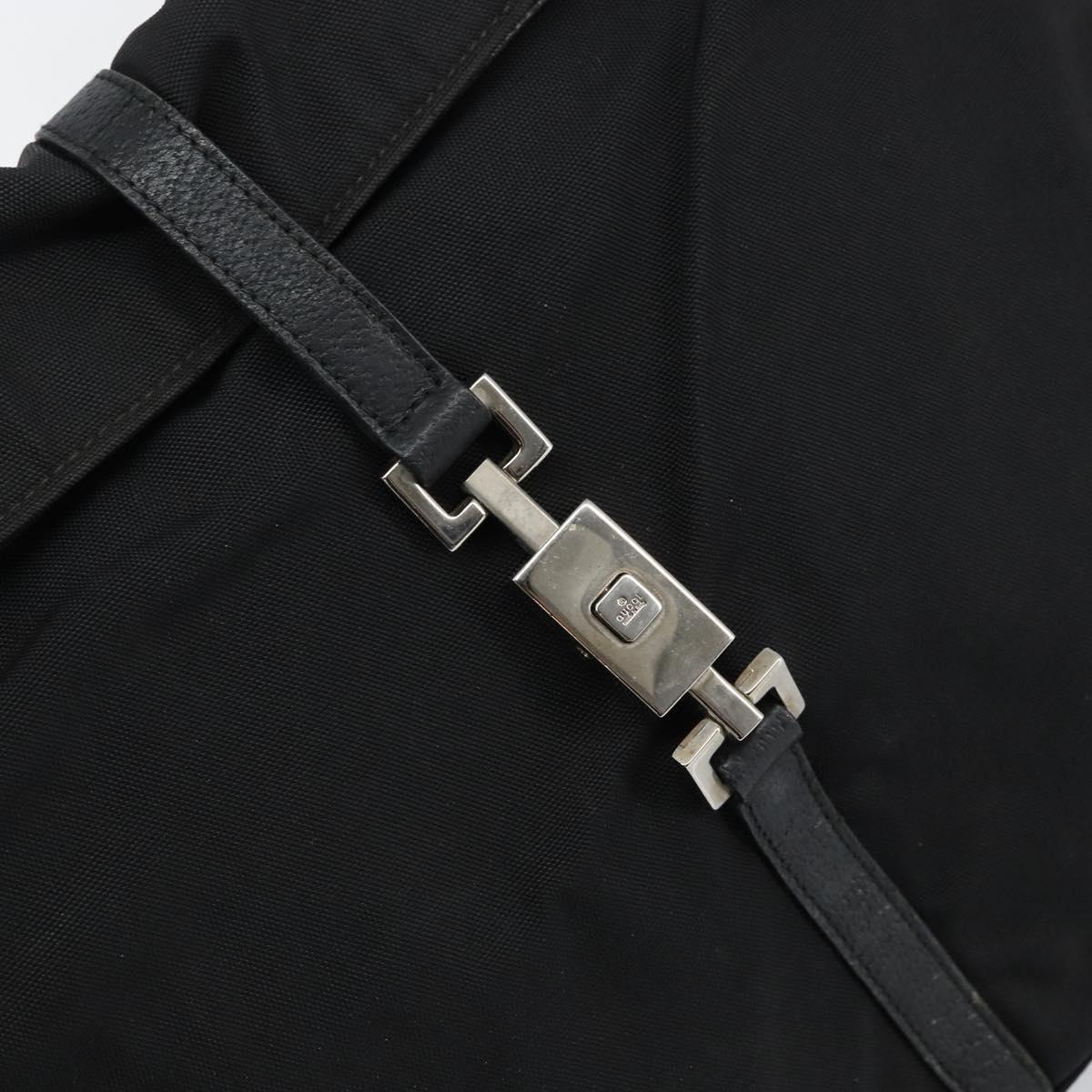 GUCCI Jackie Shoulder Bag Nylon Black Silver 001 3355 1781 Auth ep12448