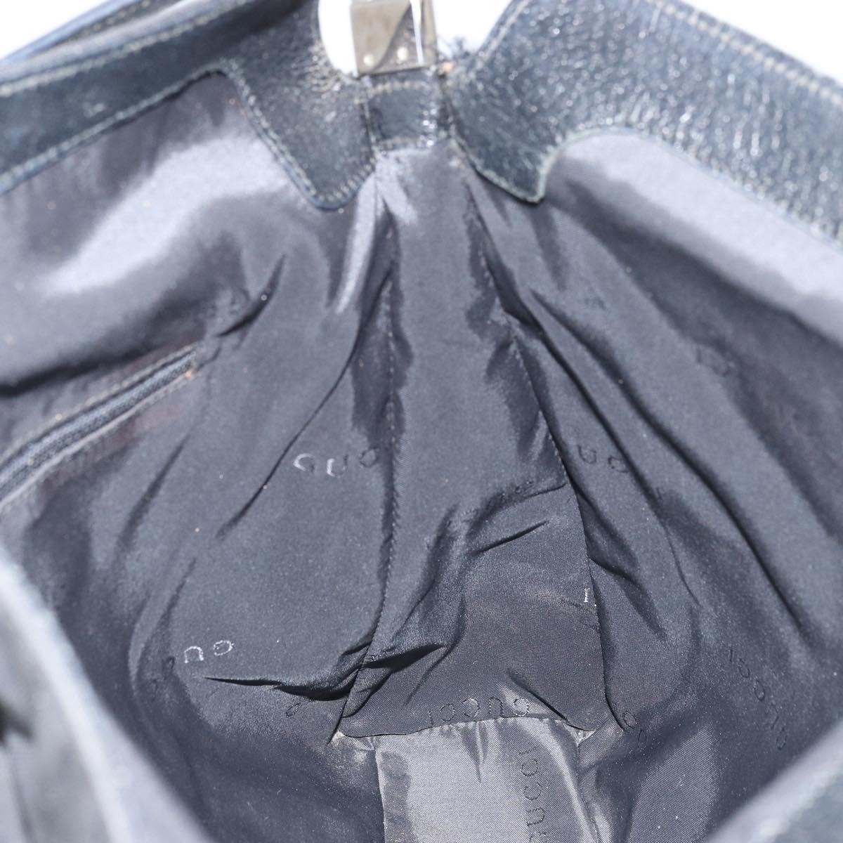 GUCCI Jackie Shoulder Bag Nylon Black Silver 001 3355 1781 Auth ep12448