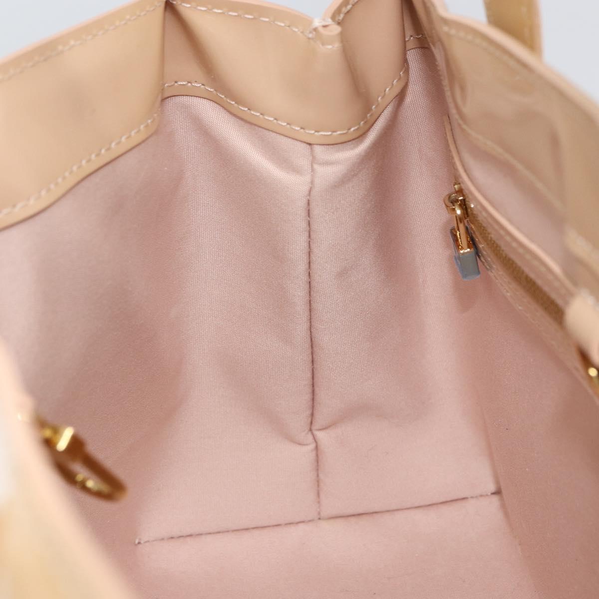 LOUIS VUITTON Vernis Wilshire PM Hand Bag Rose Flow Lantern M91642 Auth ep12449