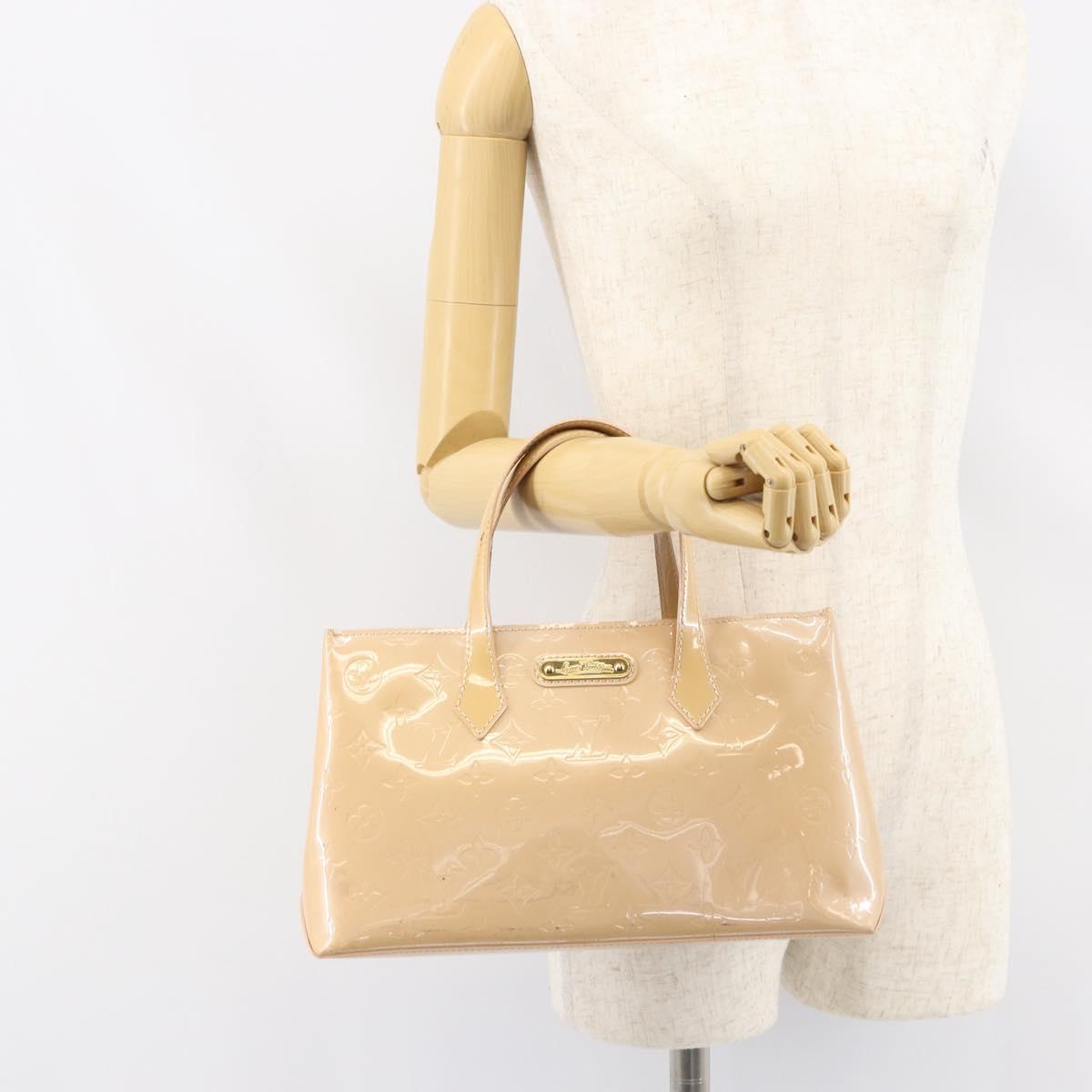 LOUIS VUITTON Vernis Wilshire PM Hand Bag Rose Flow Lantern M91642 Auth ep12449