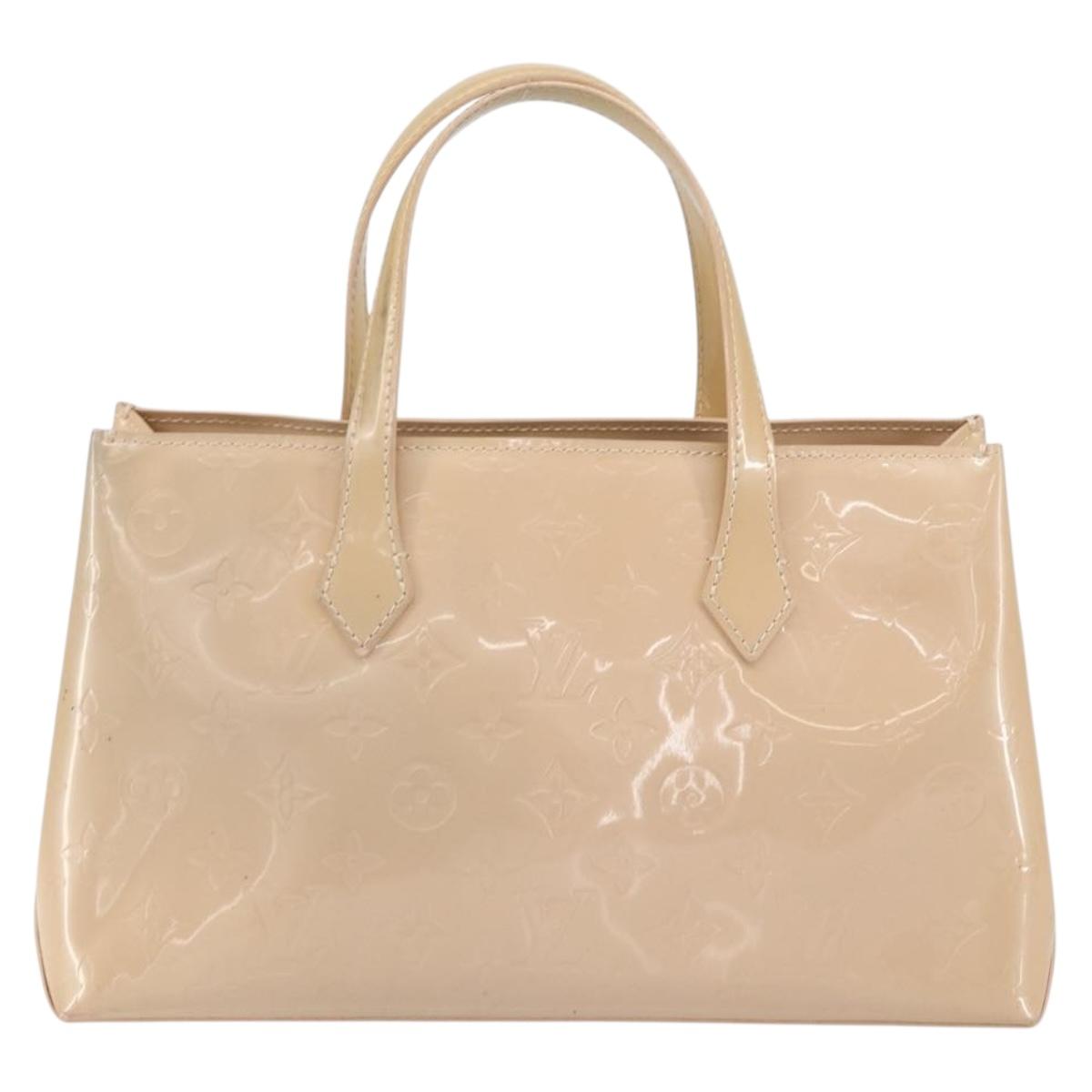 LOUIS VUITTON Vernis Wilshire PM Hand Bag Rose Flow Lantern M91642 Auth ep12449