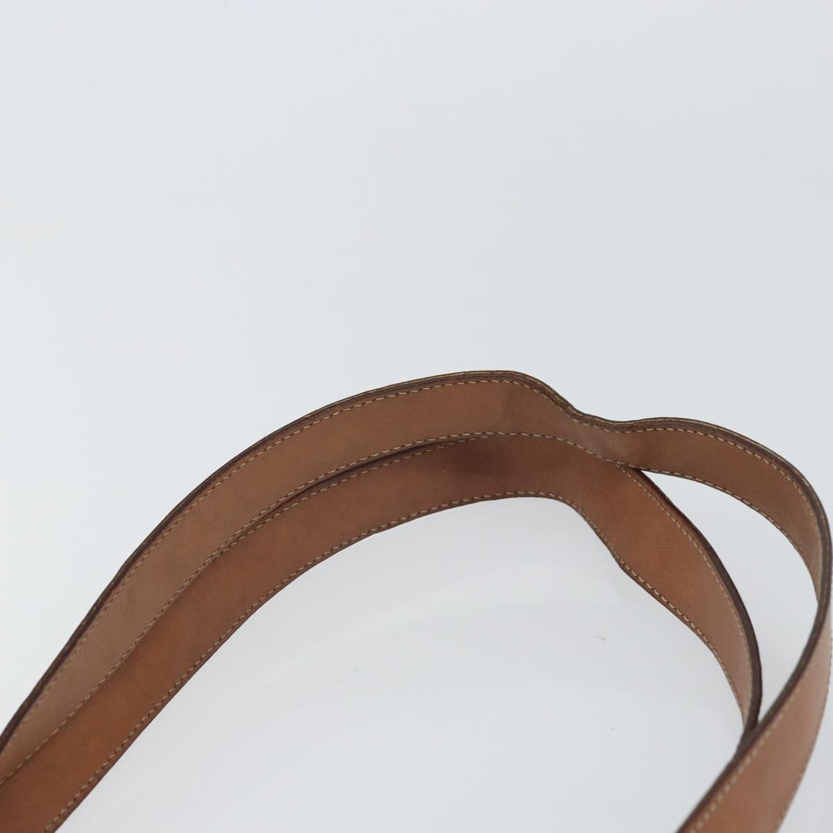 CELINE Macadam Canvas Tote Bag PVC Leather Brown Gold Auth ep12452