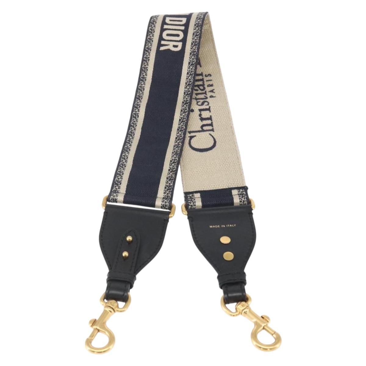 Christian Dior Shoulder Strap Canvas 32.3"" Navy Auth ep12457