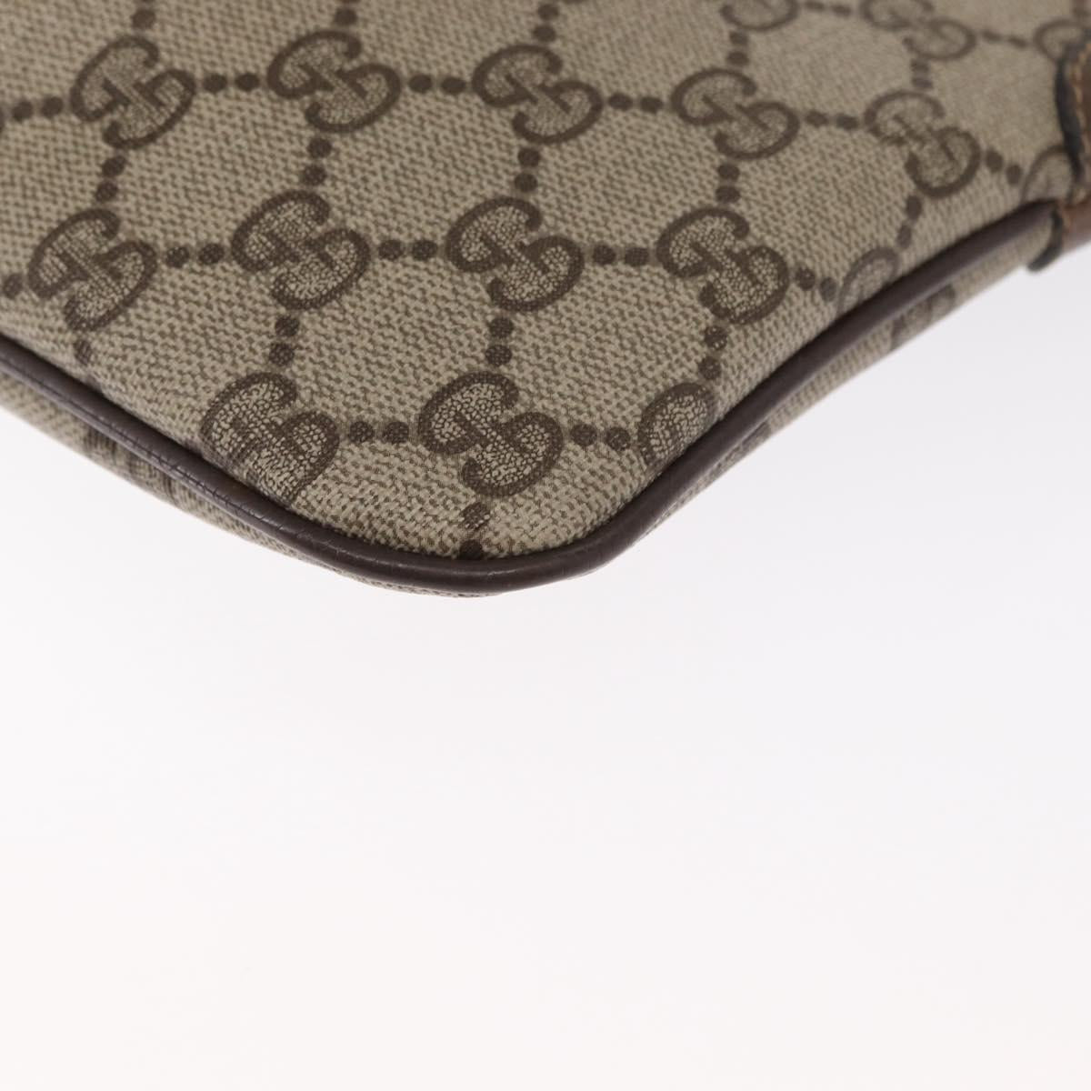 GUCCI GG Supreme Web Sherry Line Bag PVC Beige Gold 904 02 047 Auth ep12468