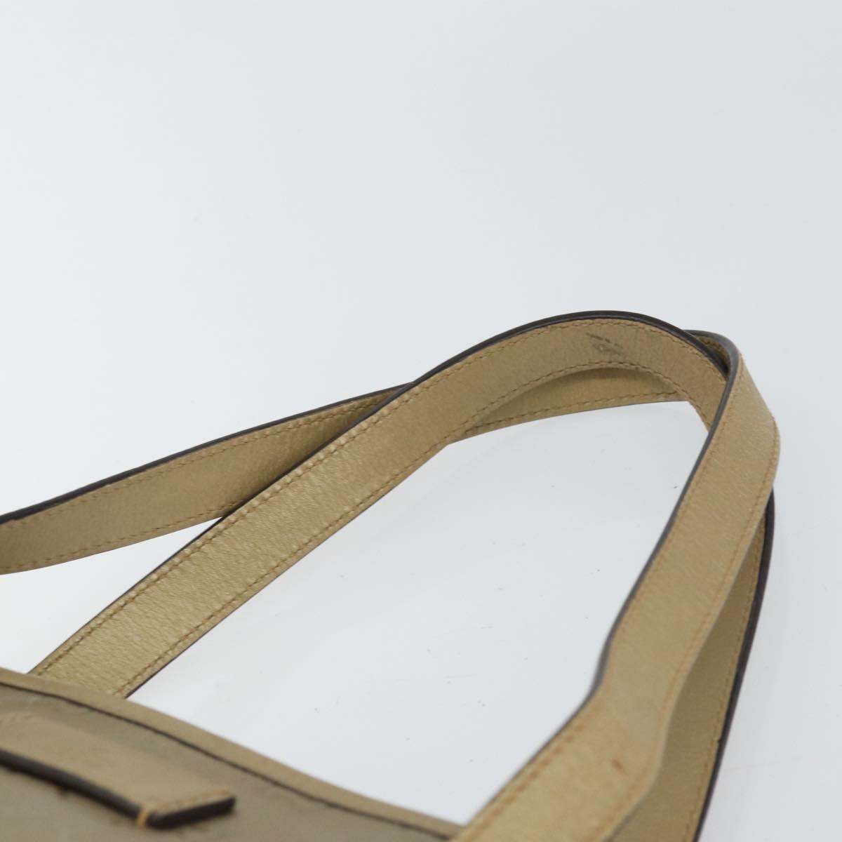 GUCCI GG Implementation Tote Bag PVC Gold Tone 211137 Auth ep12474