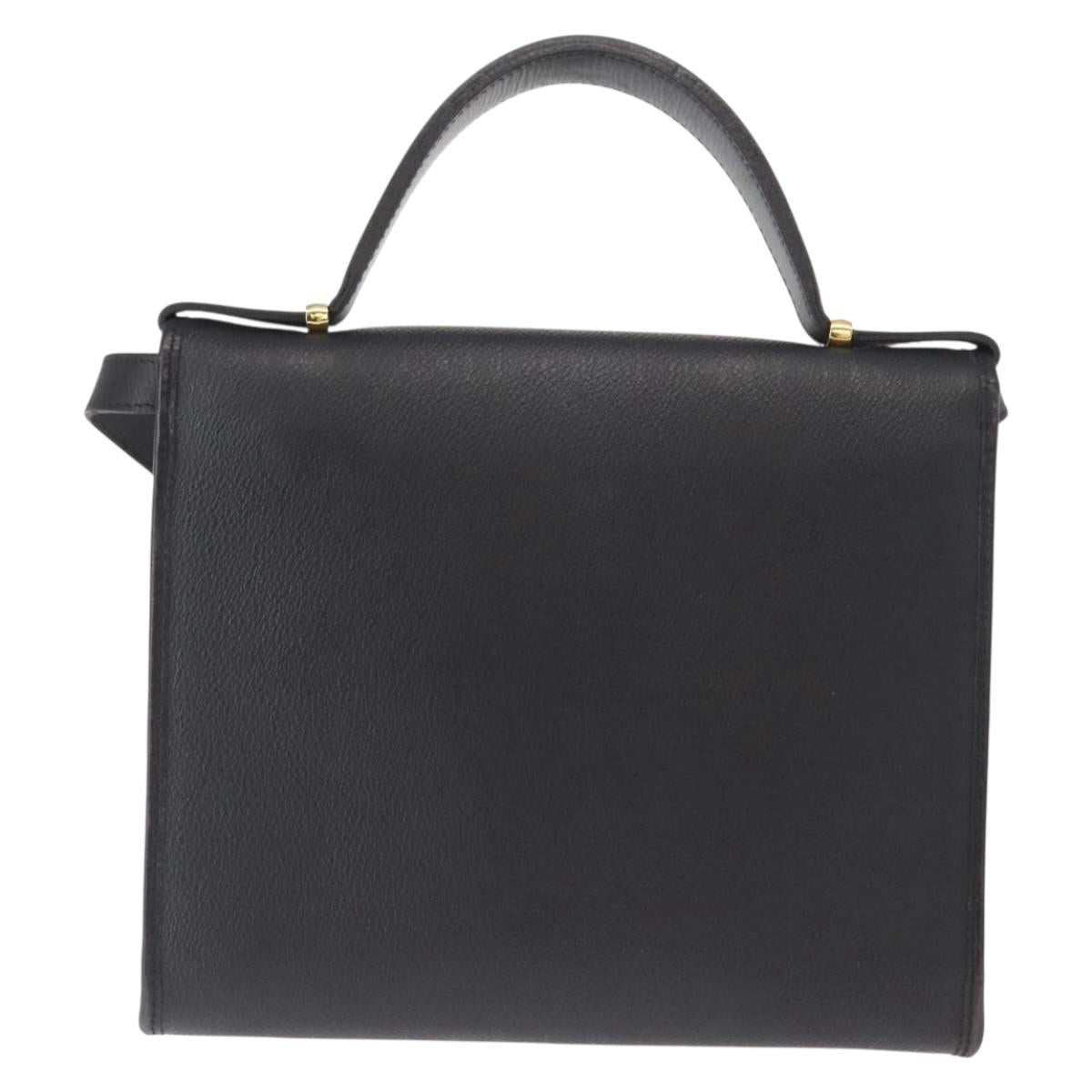 Christian Dior Honeycomb Canvas Hand Bag PVC 2way Black Gold Auth ep12478